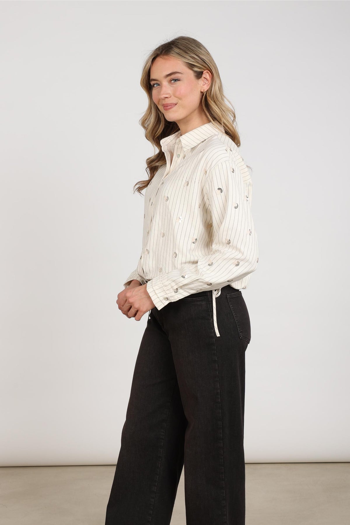 Aaliya Blouse Paillet | Off White