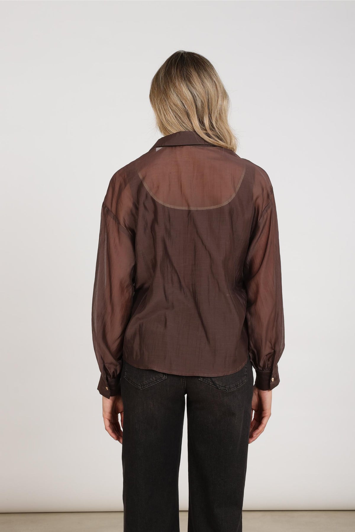 Addie Blouse Embroidery | Chocolate