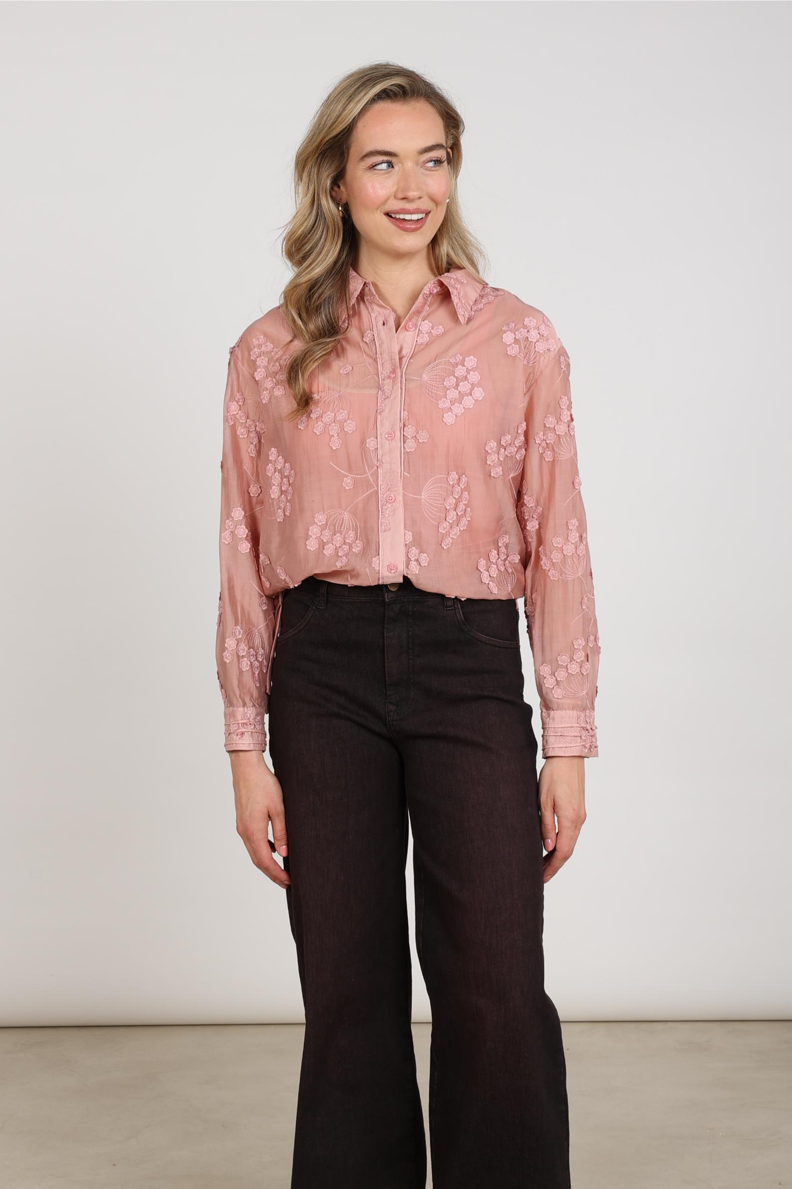 Aaliya Blouse Flower | Rose