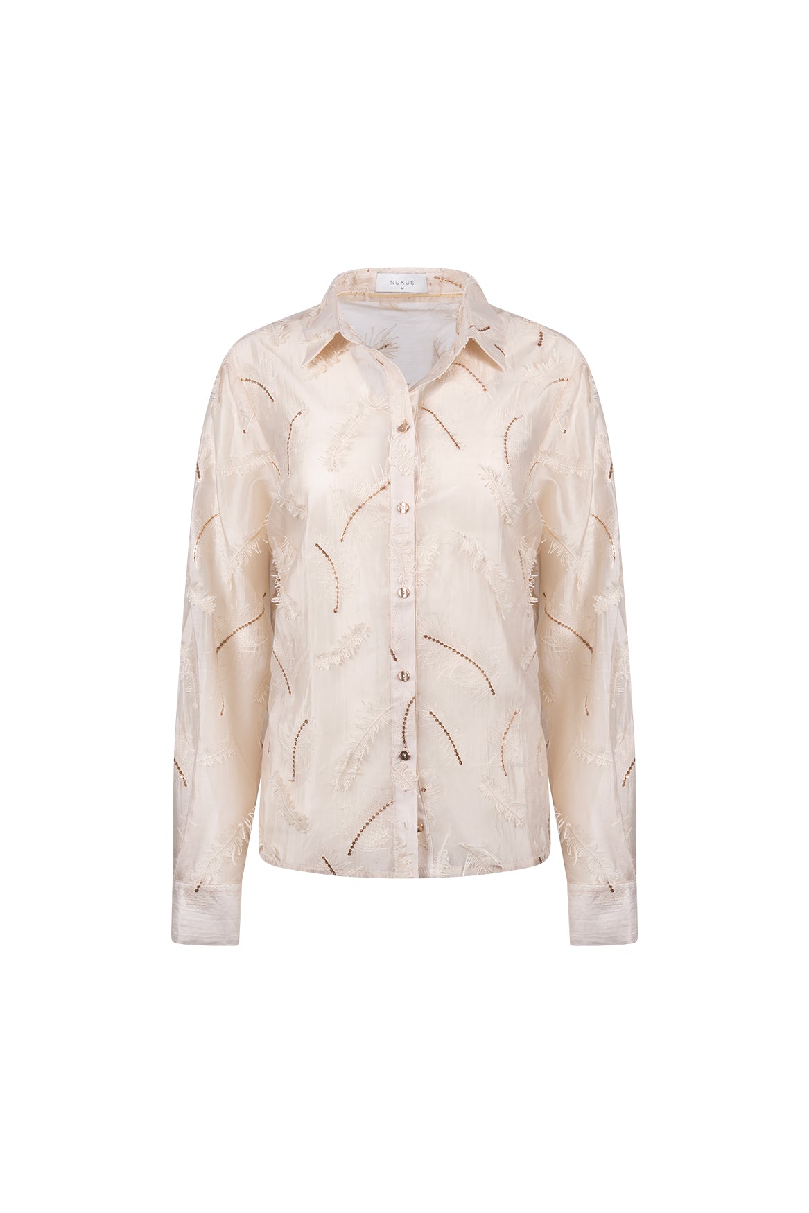 Aysha Blouse Feathers | Sand