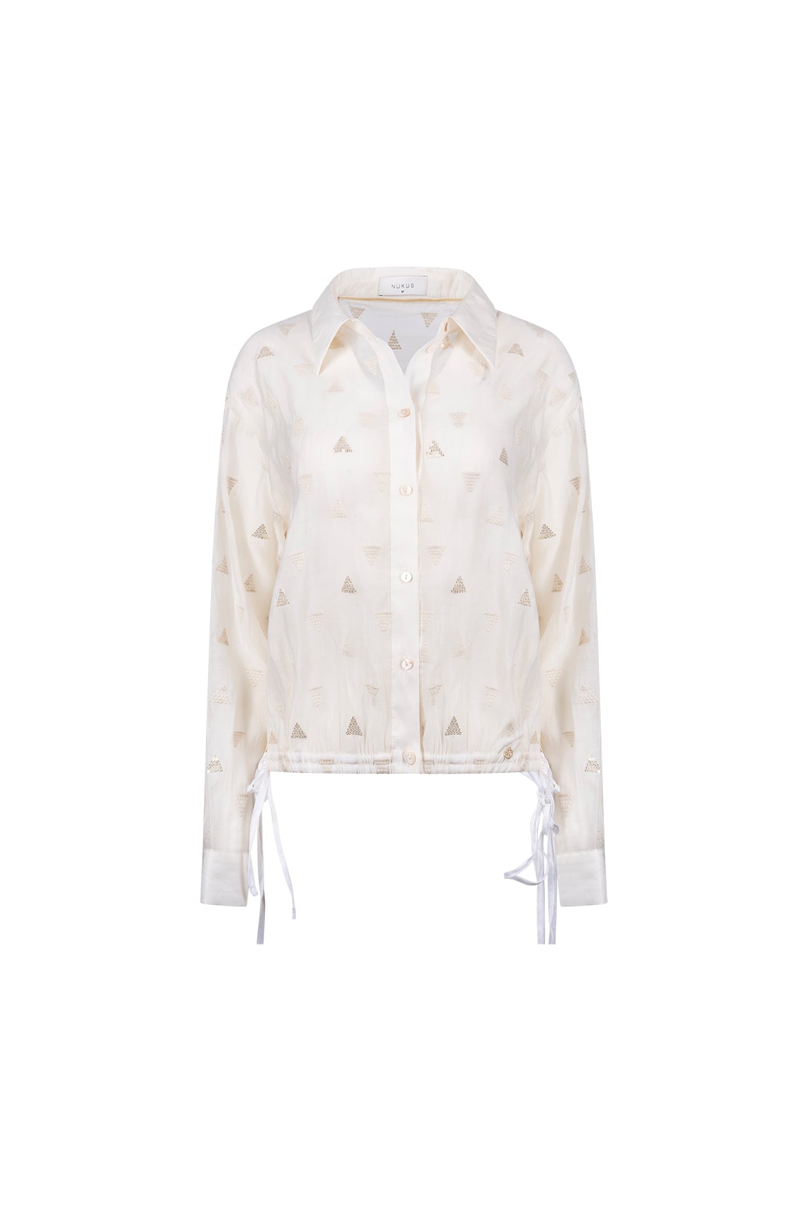 Ally Blouse Square Embroidery | Off White