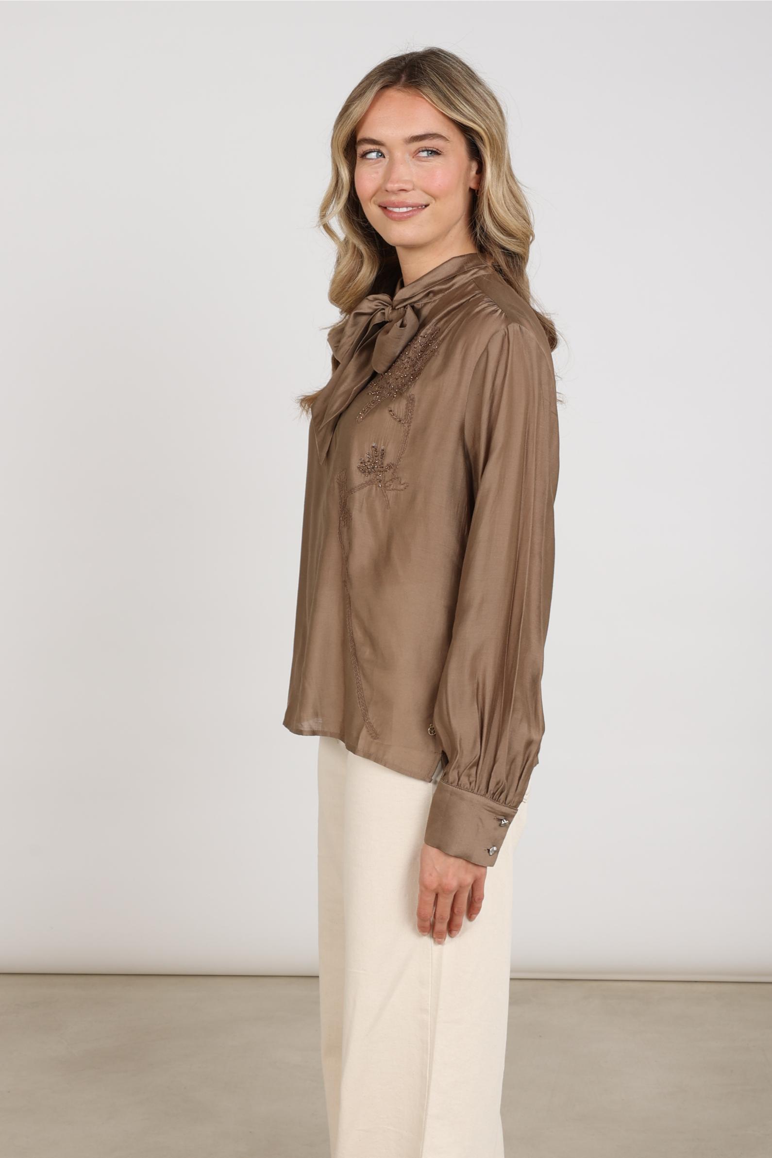 Angie Blouse Tie | Taupe