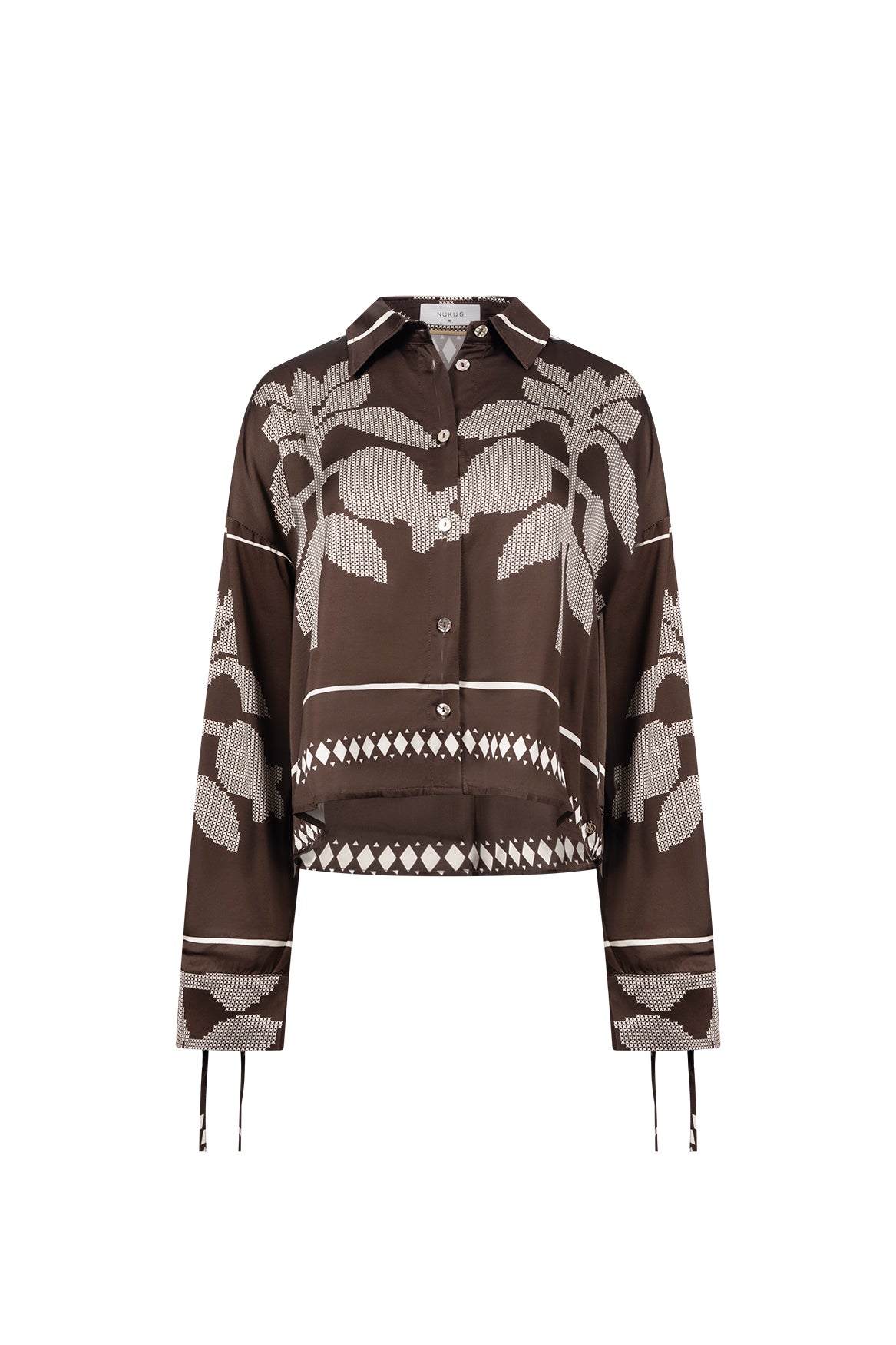 Bailey Blouse Cross | Chocolate/Offwhite