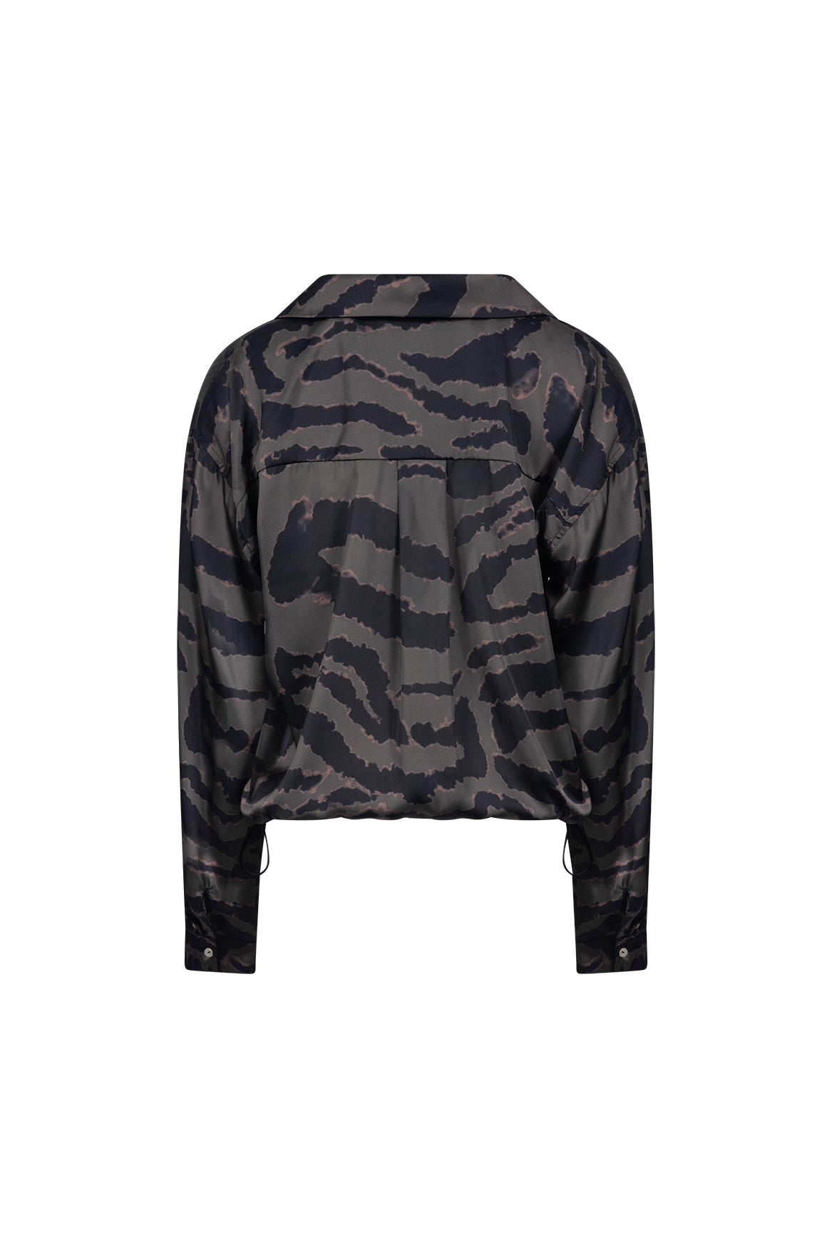 Noeria Blouse Stripe Camo | Black/Moss