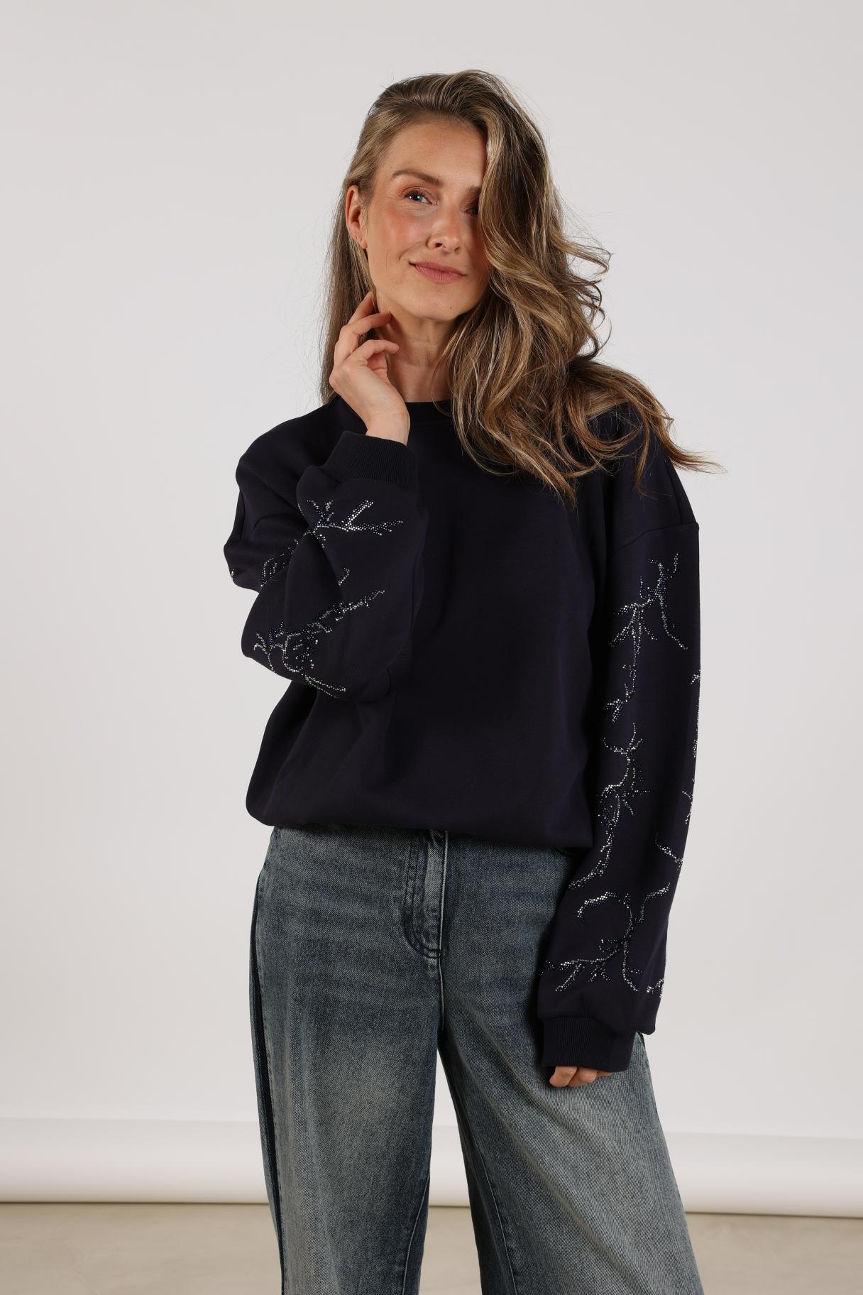 Suzanne Pullover Strass | Navy