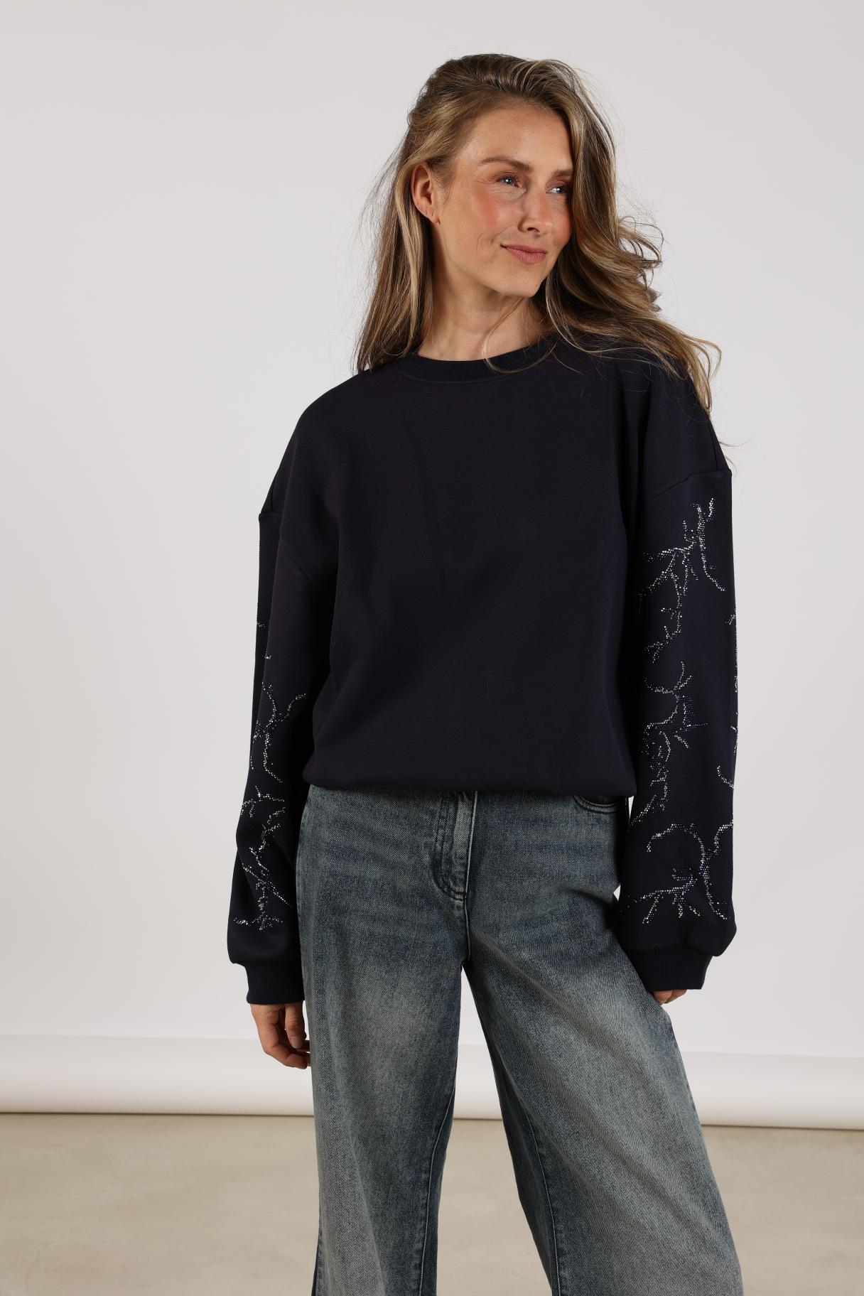 Suzanne Pullover Strass | Navy