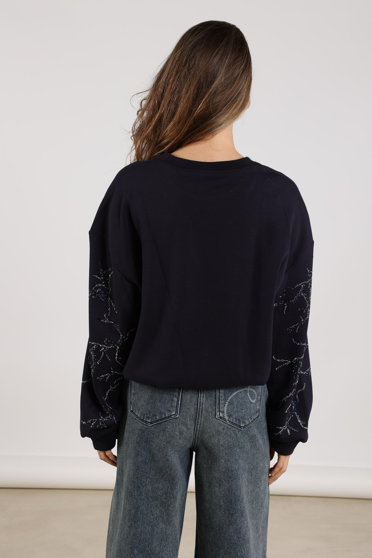 Suzanne Pullover Strass | Navy
