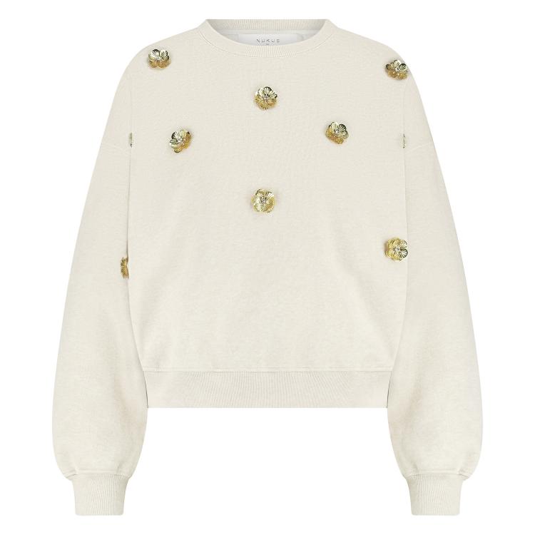 Beatriz Pullover Flower | Sand Melange
