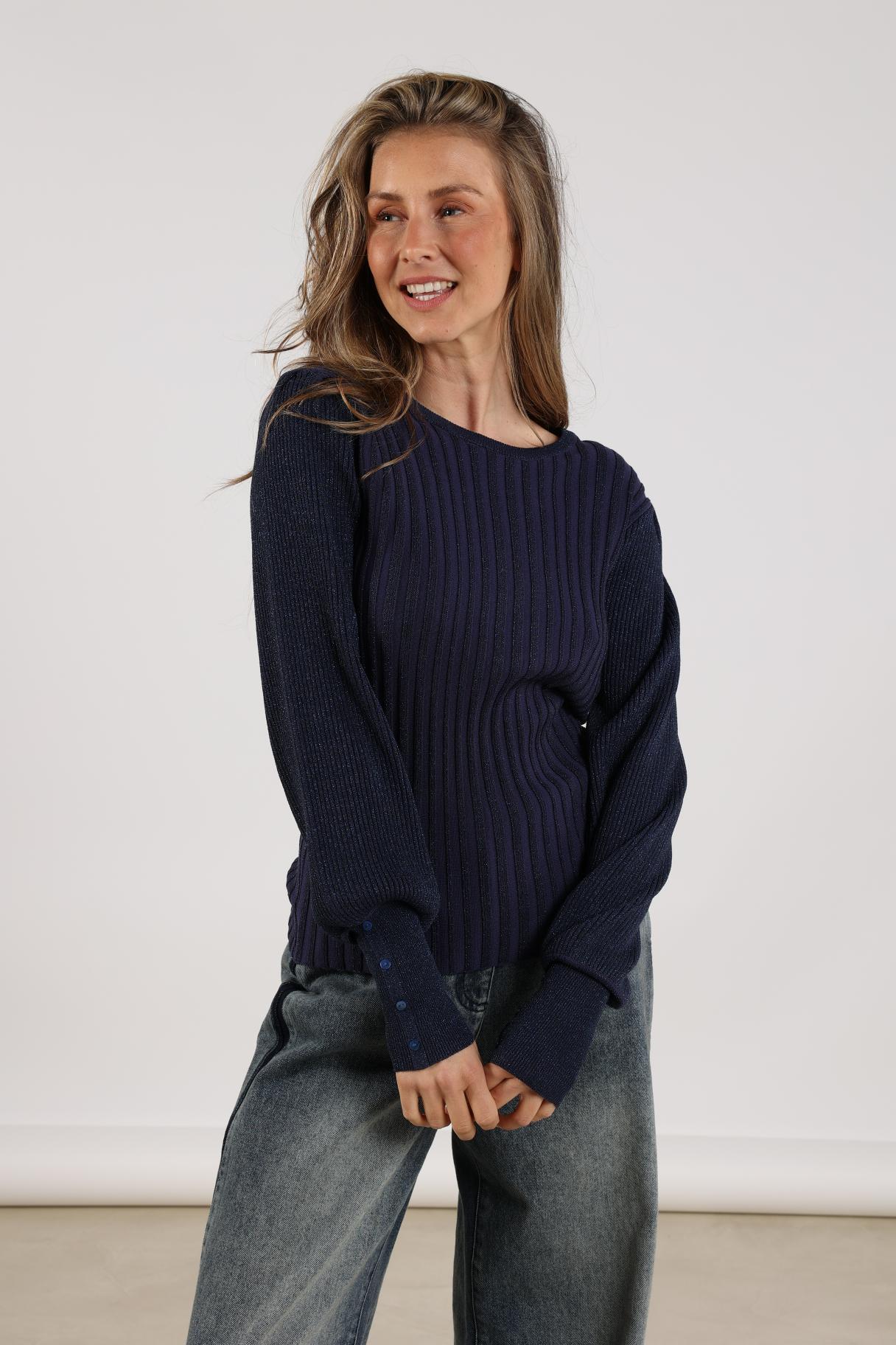 Mulberry Pullover Lurex | Navy