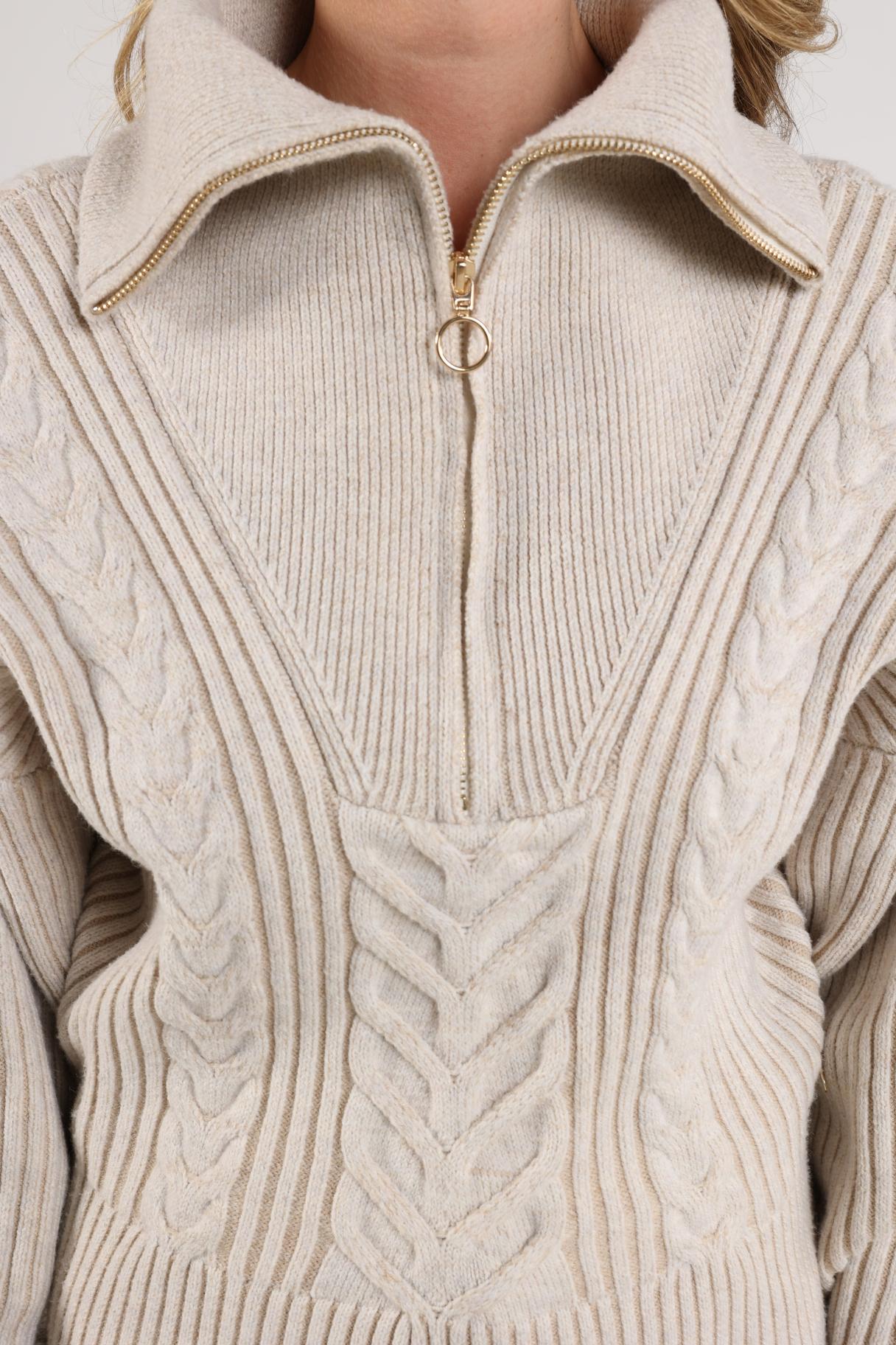 Clair Pullover Zipper | Sand