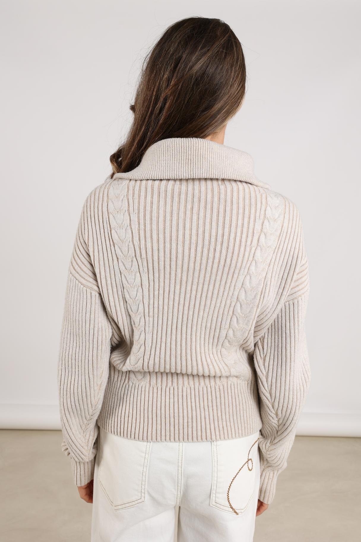 Clair Pullover Zipper | Sand
