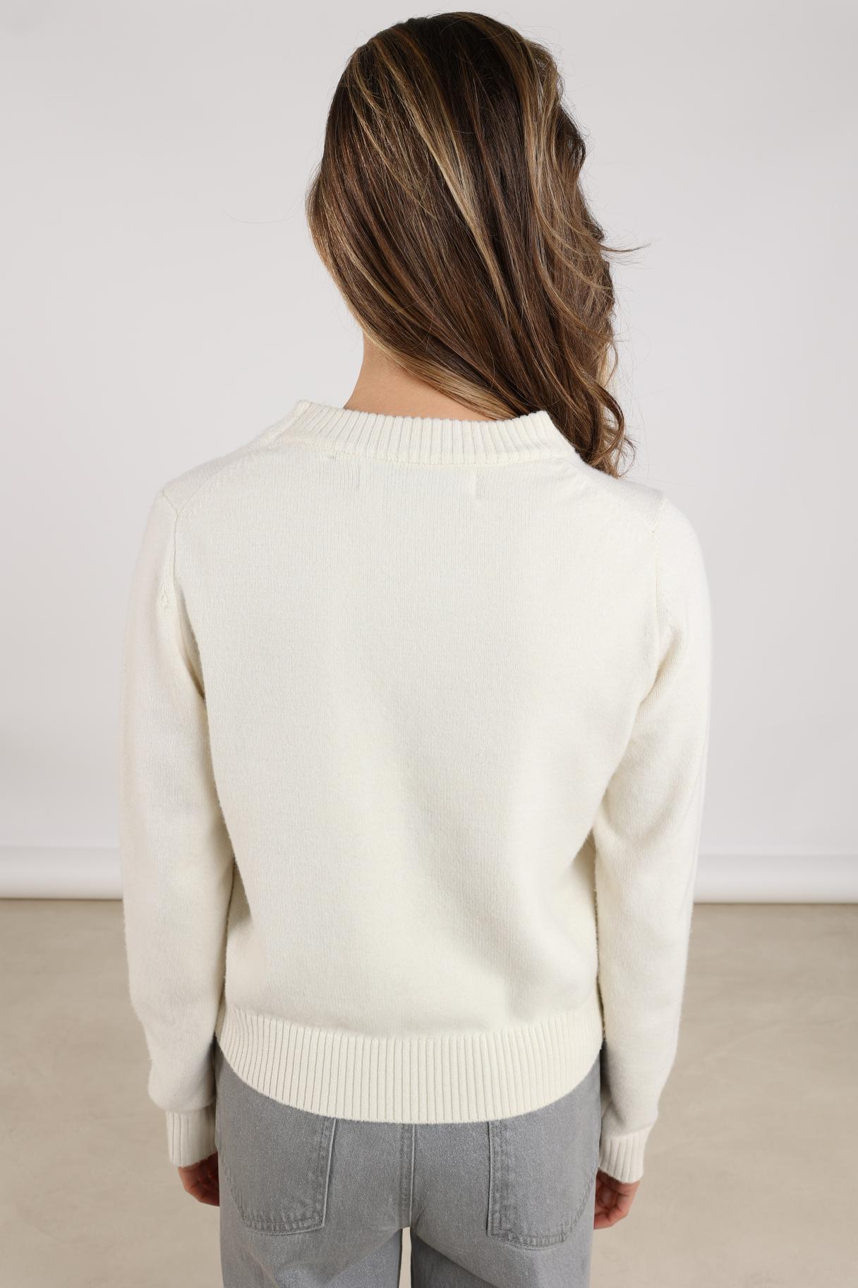 Intarsia Pullover | Off White