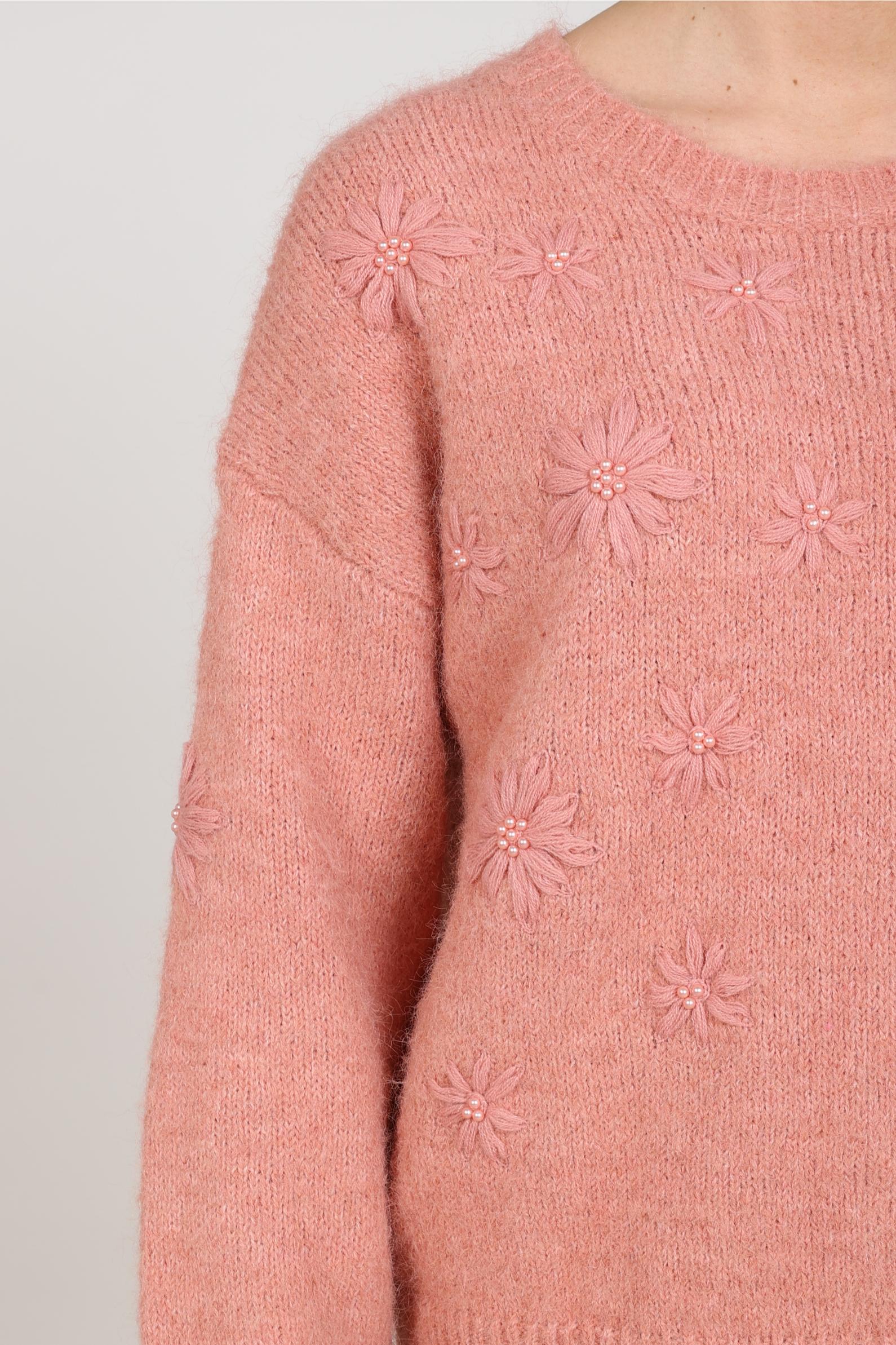 Konstanza Pullover Flower | Rose