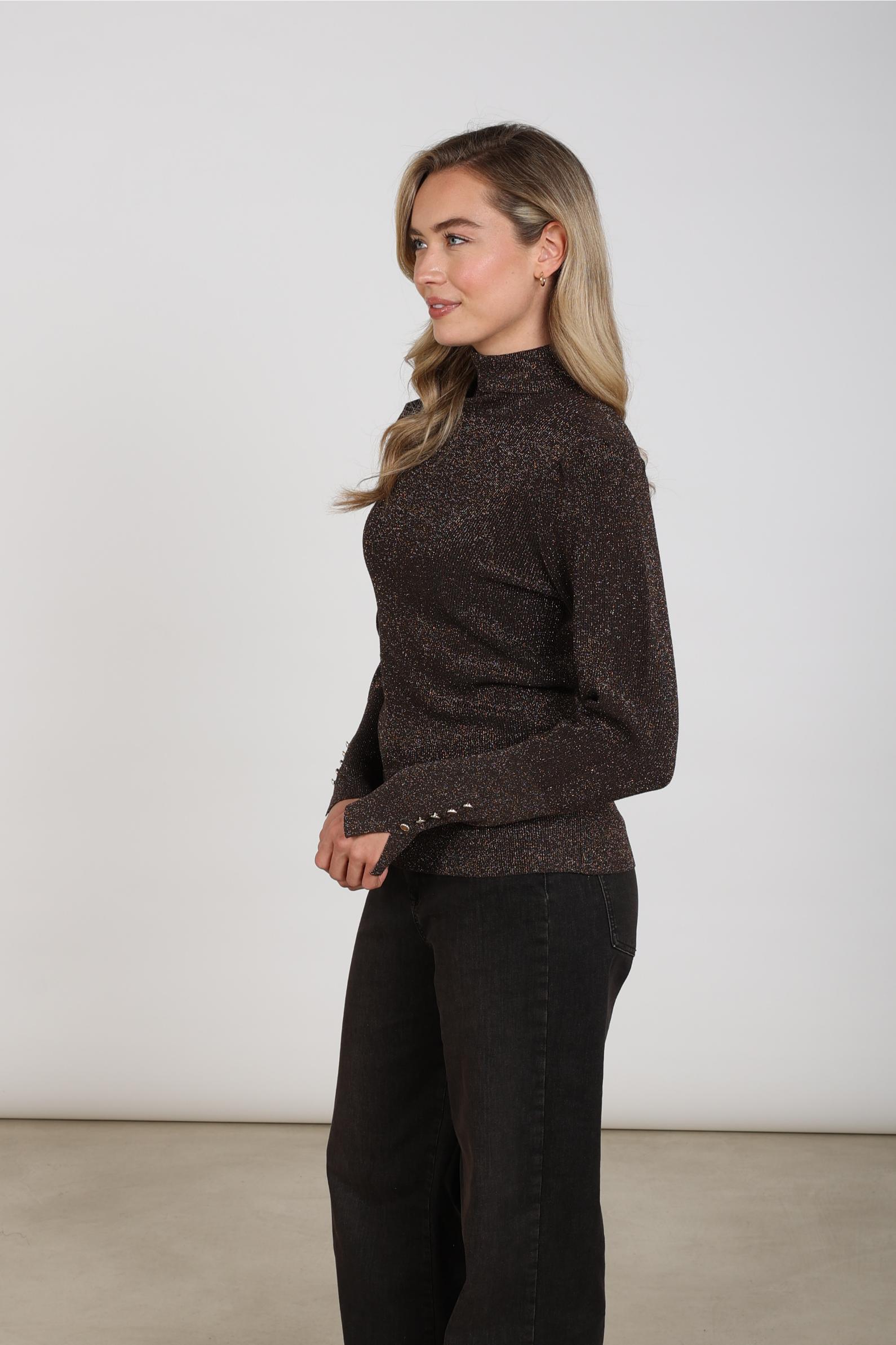 Sylvia Pullover Lurex | Chocolate