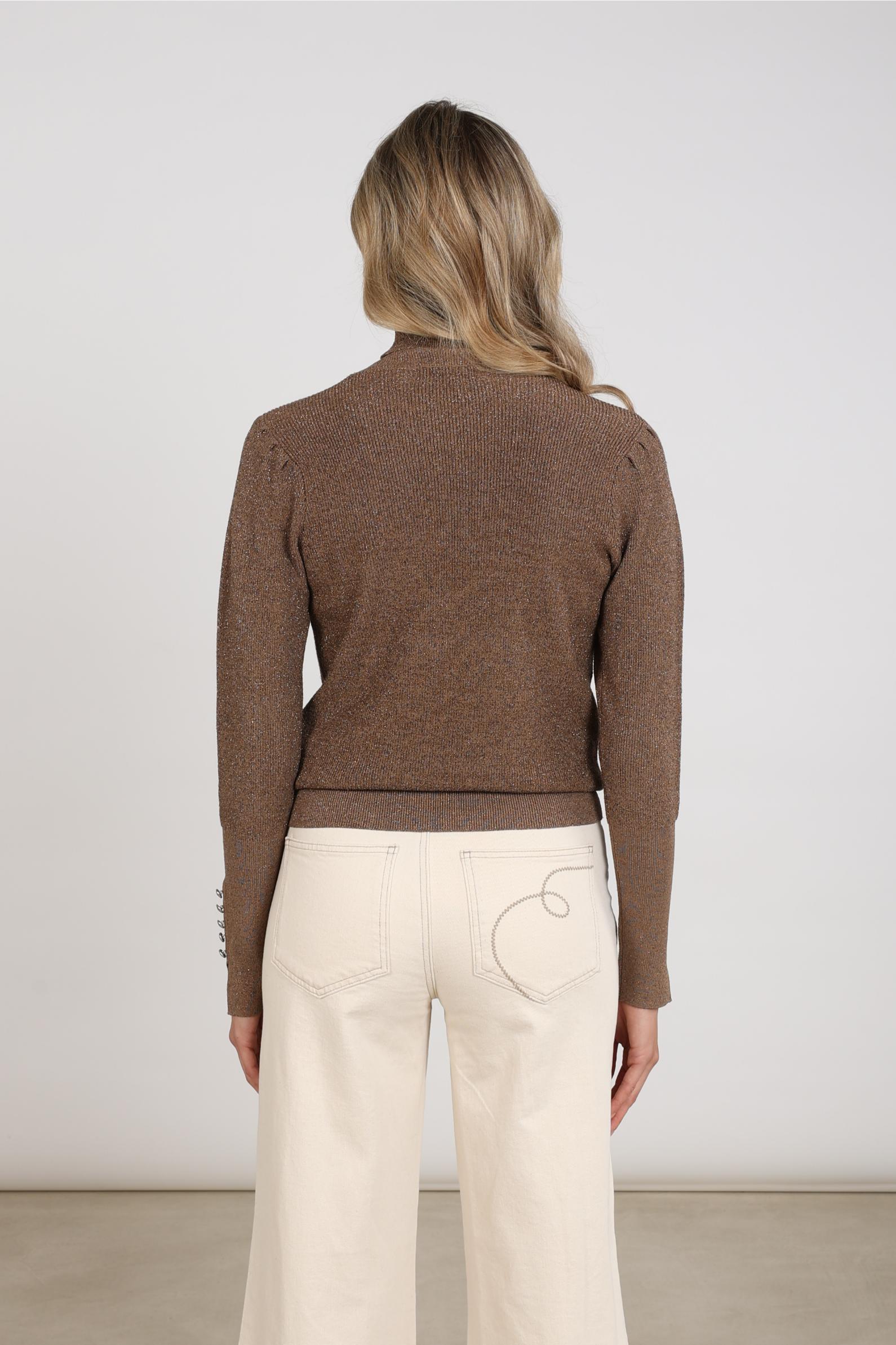 Sylvia Pullover Lurex | Taupe