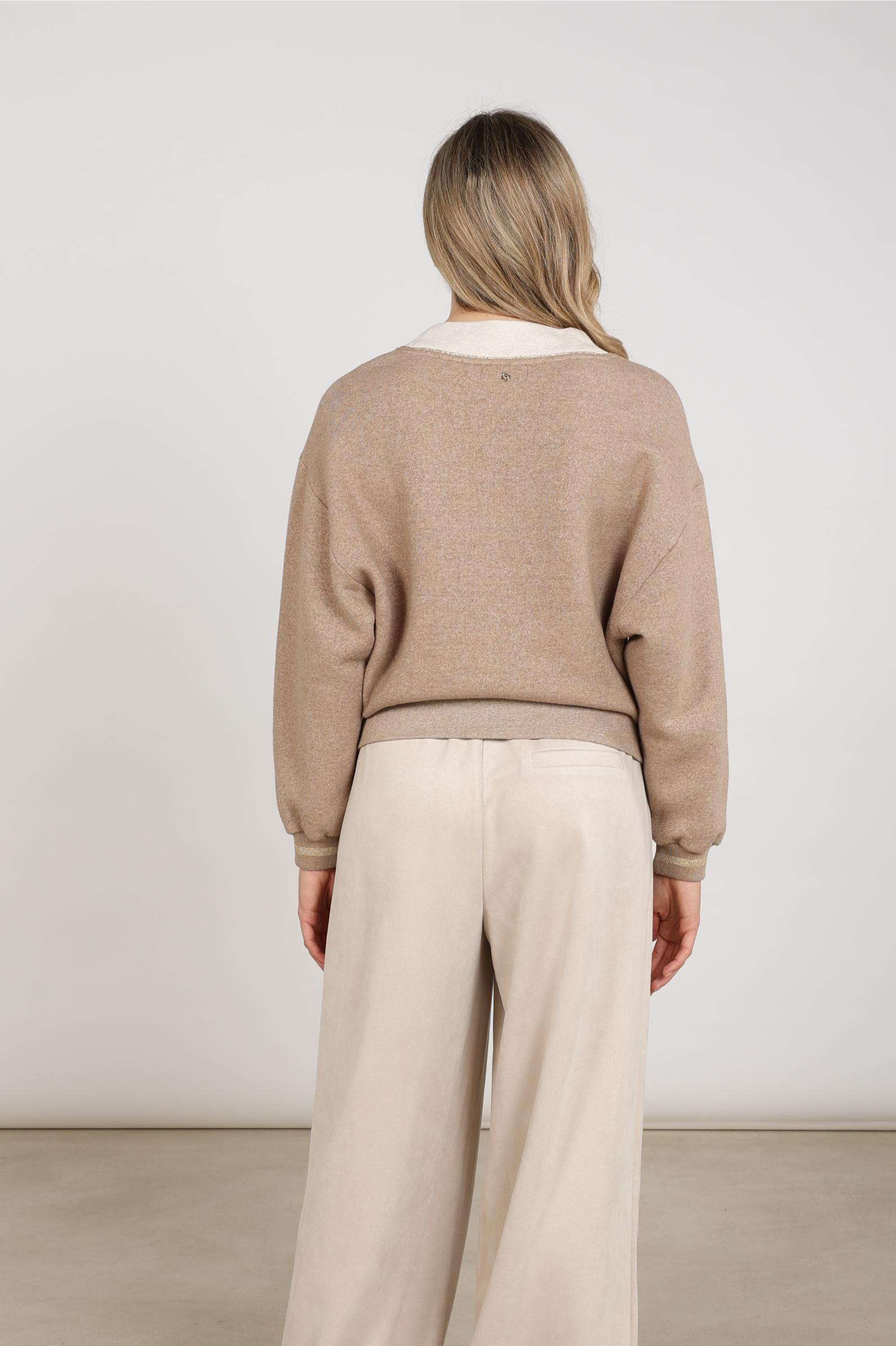 Odelia Pullover V-neck | Taupe