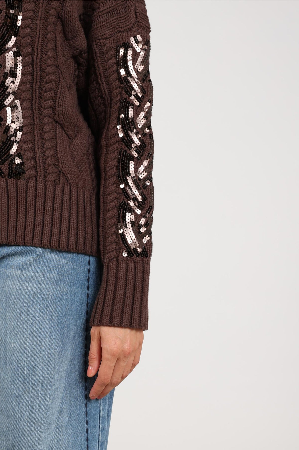 Megan Pullover Paillet | Chocolate
