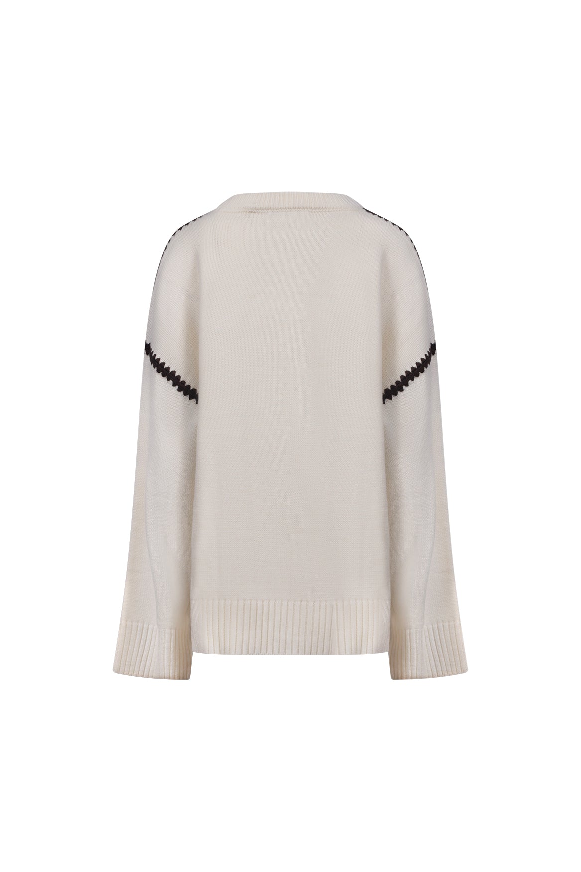 Loui Pullover | Offwhite/Chocolate