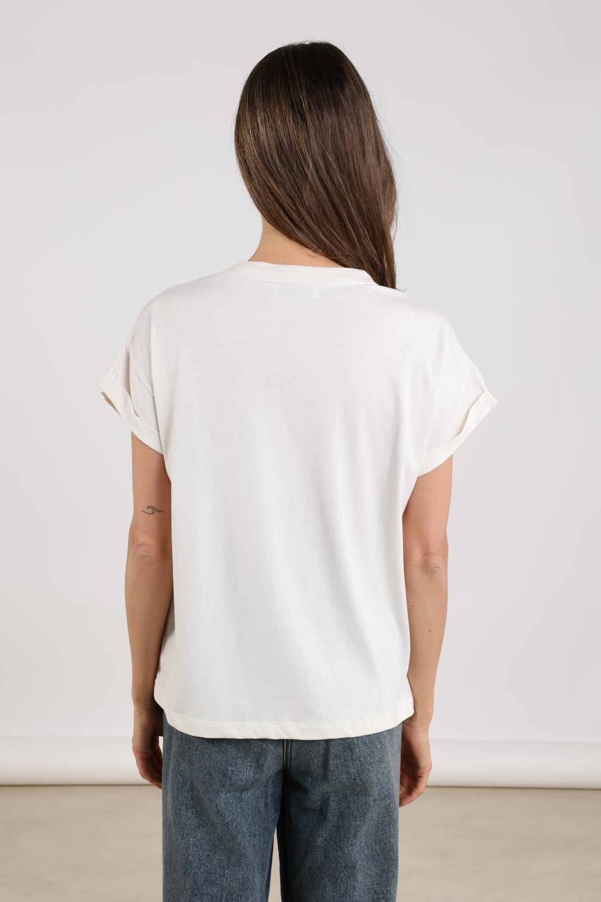 Grace Shirt Oneck | Offwhite/Navy
