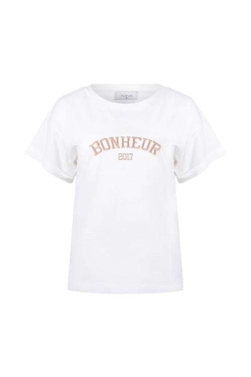 Senna T-shirt | Offwhite/Camel