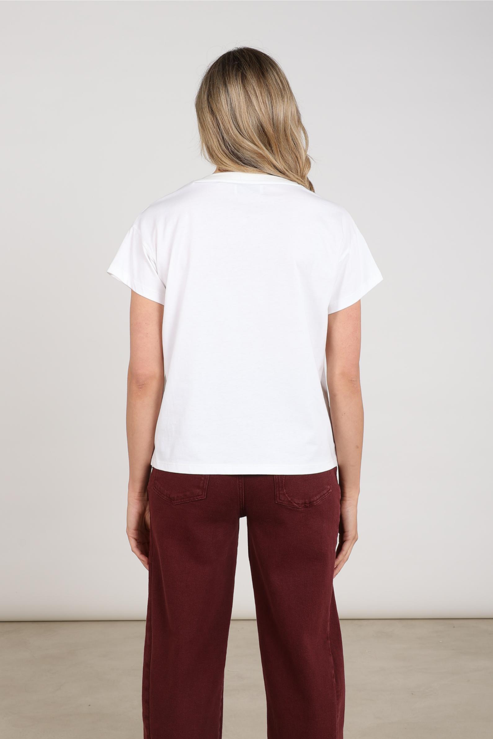 Senna T-shirt | Offwhite/Cherry