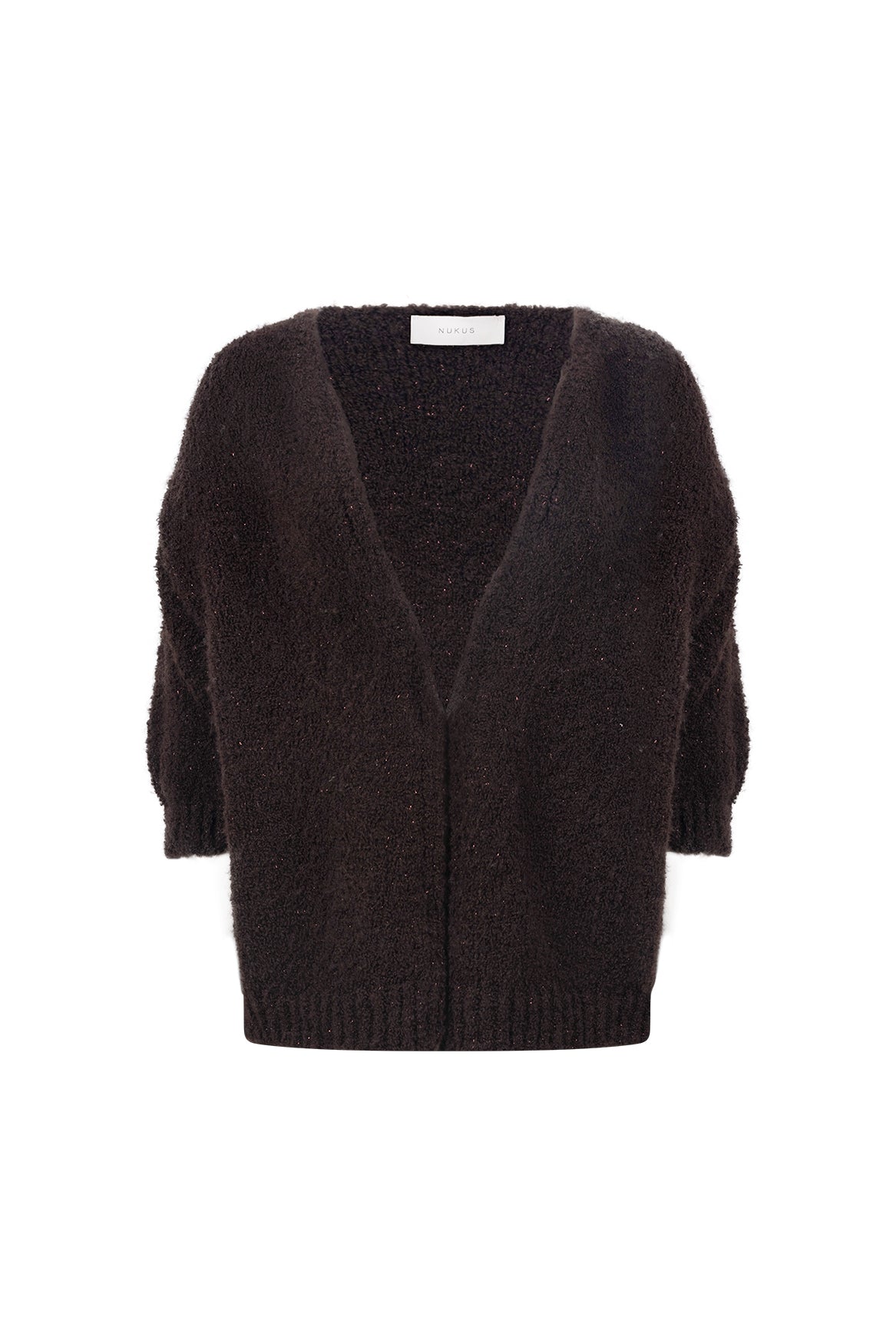 Jip Cardigan Lurex | Chocolate