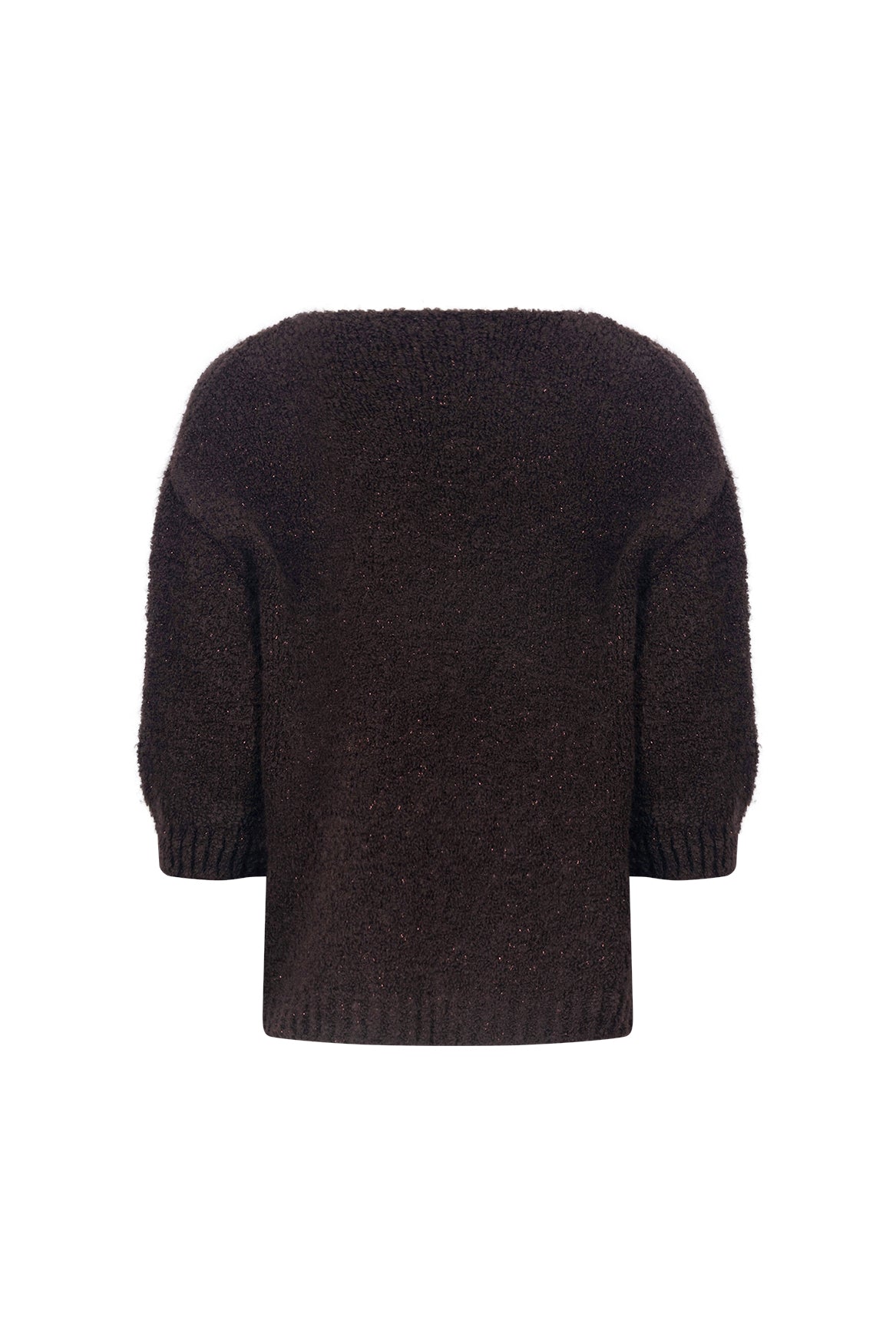 Jip Cardigan Lurex | Chocolate