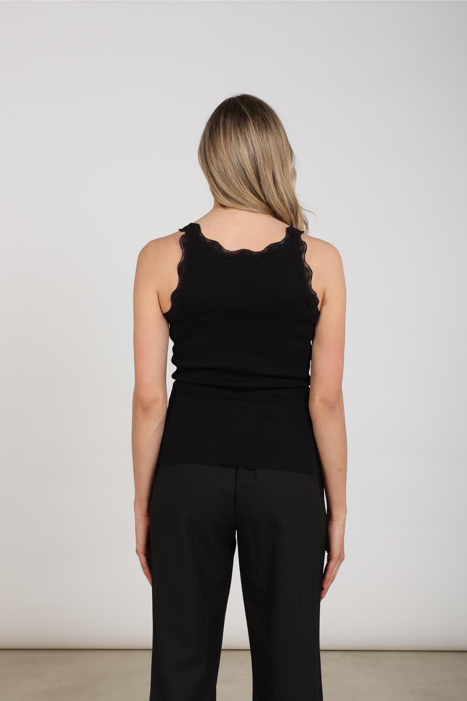 Maddie Singlet Lace | Black