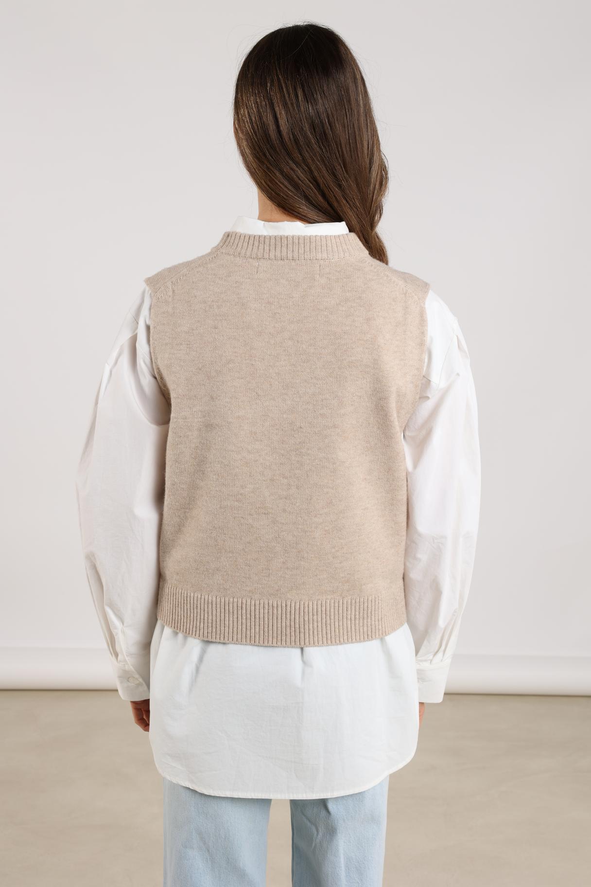 Intarsia Spencer | Sand