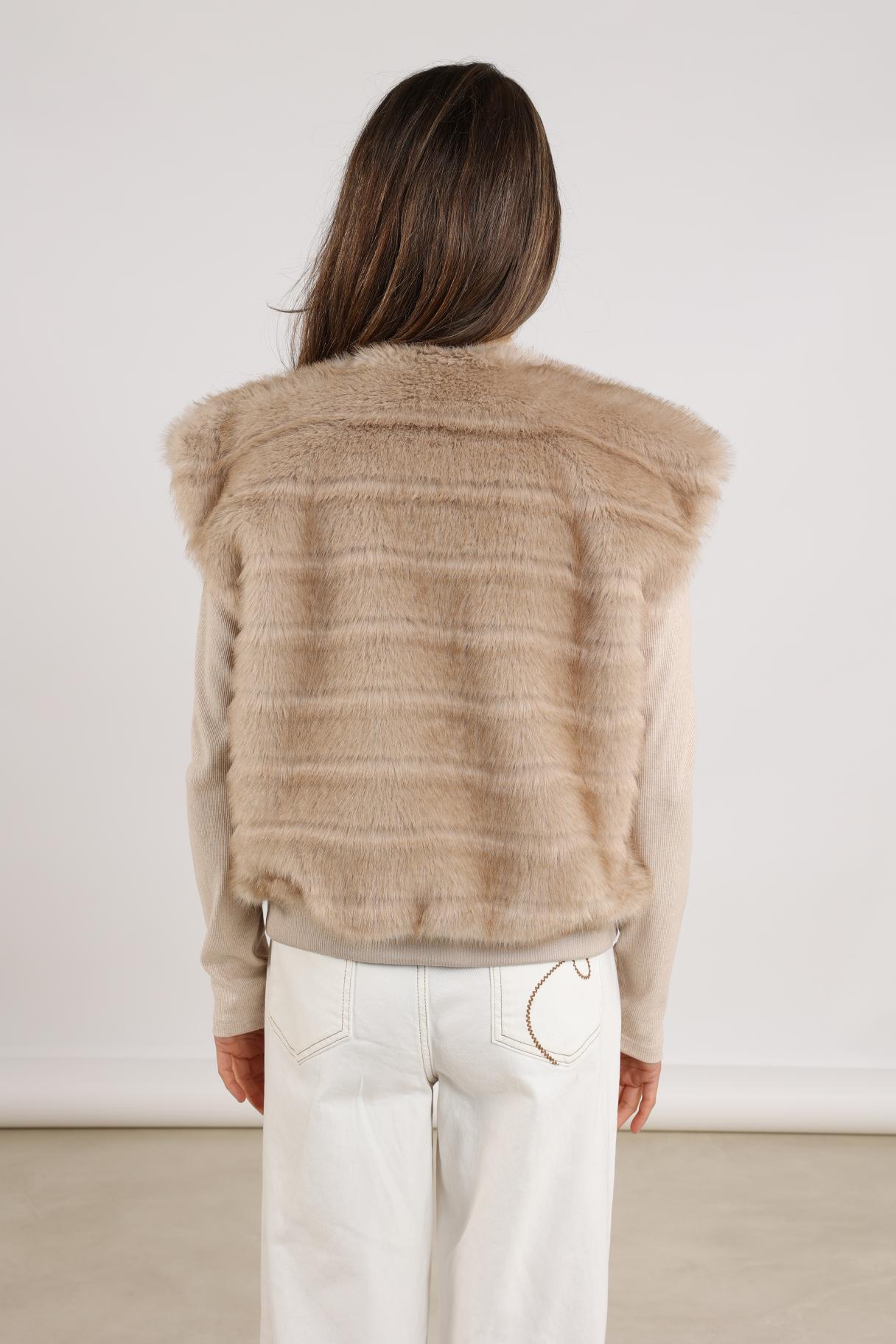 Billy Gilet Stripe | Sand
