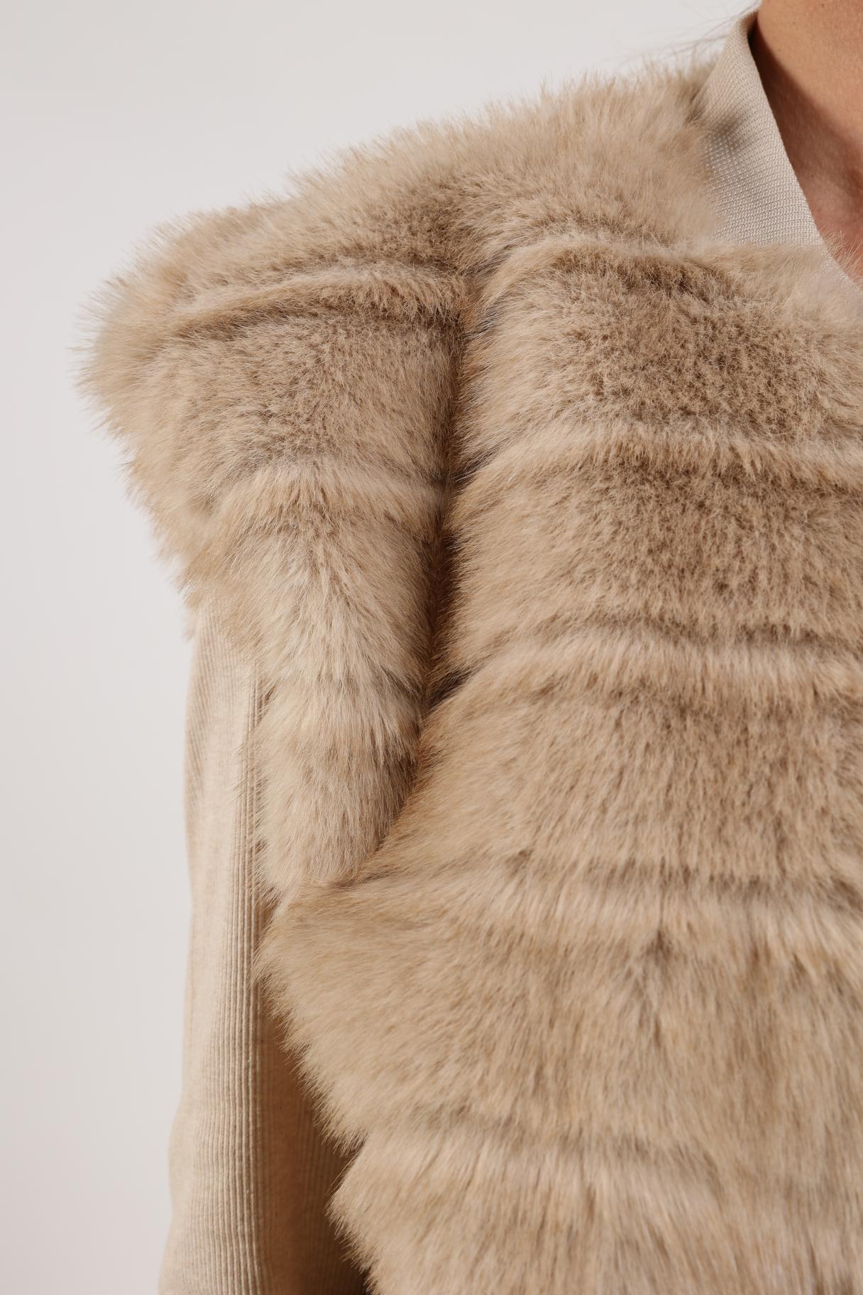 Billy Gilet Stripe | Sand