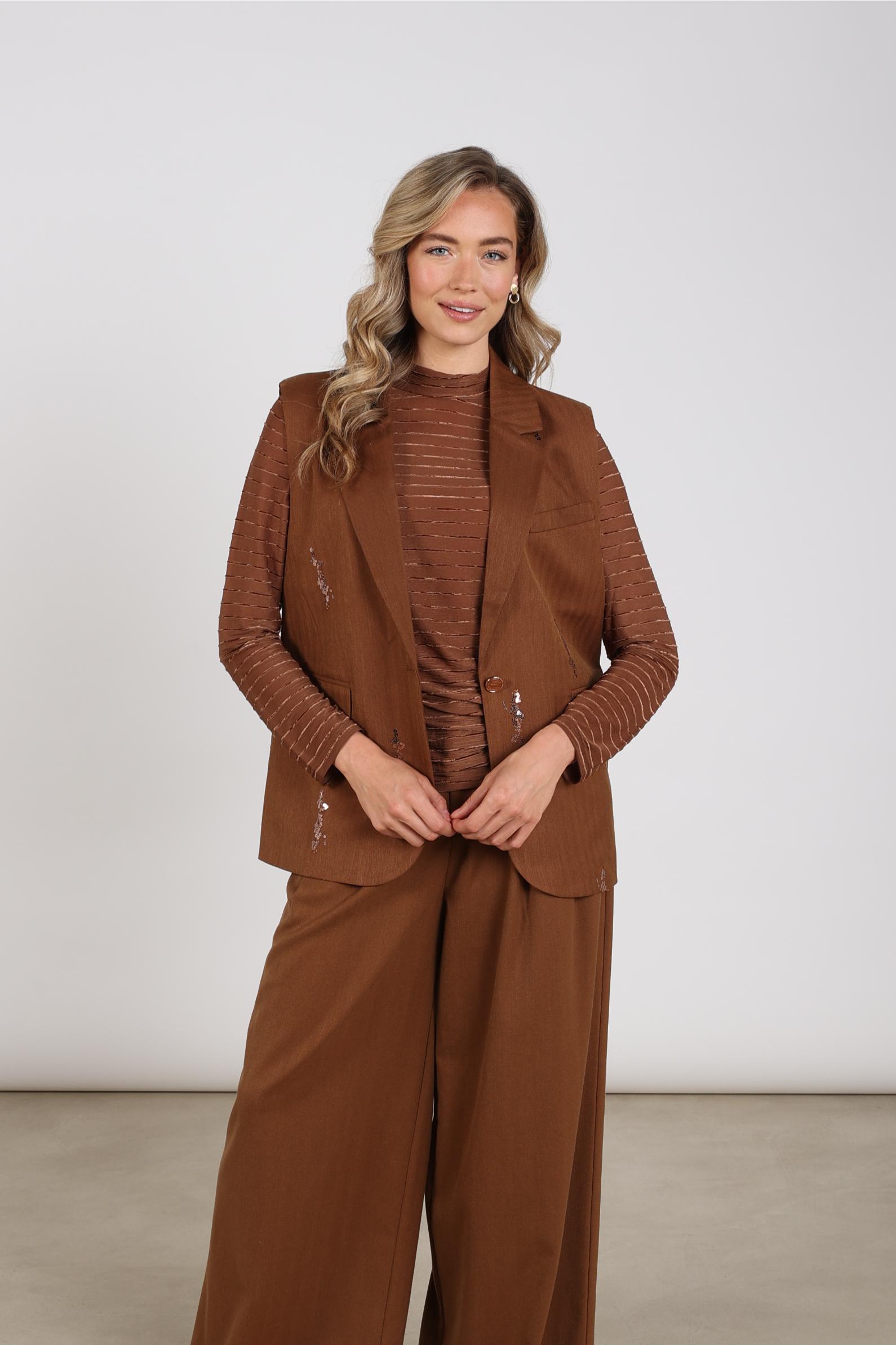 Chlo Gilet Paillet | Espresso