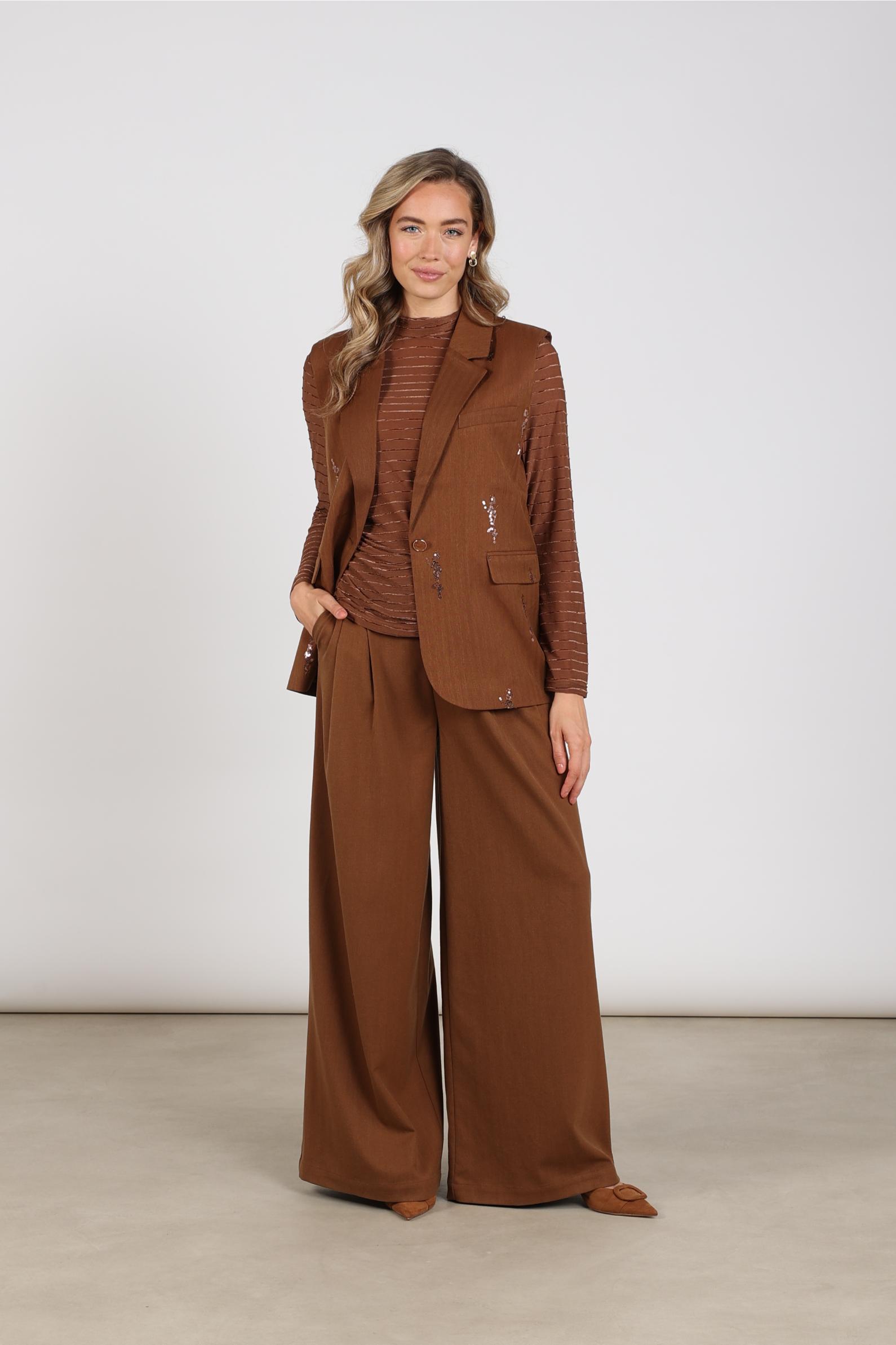 Chlo Gilet Paillet | Espresso