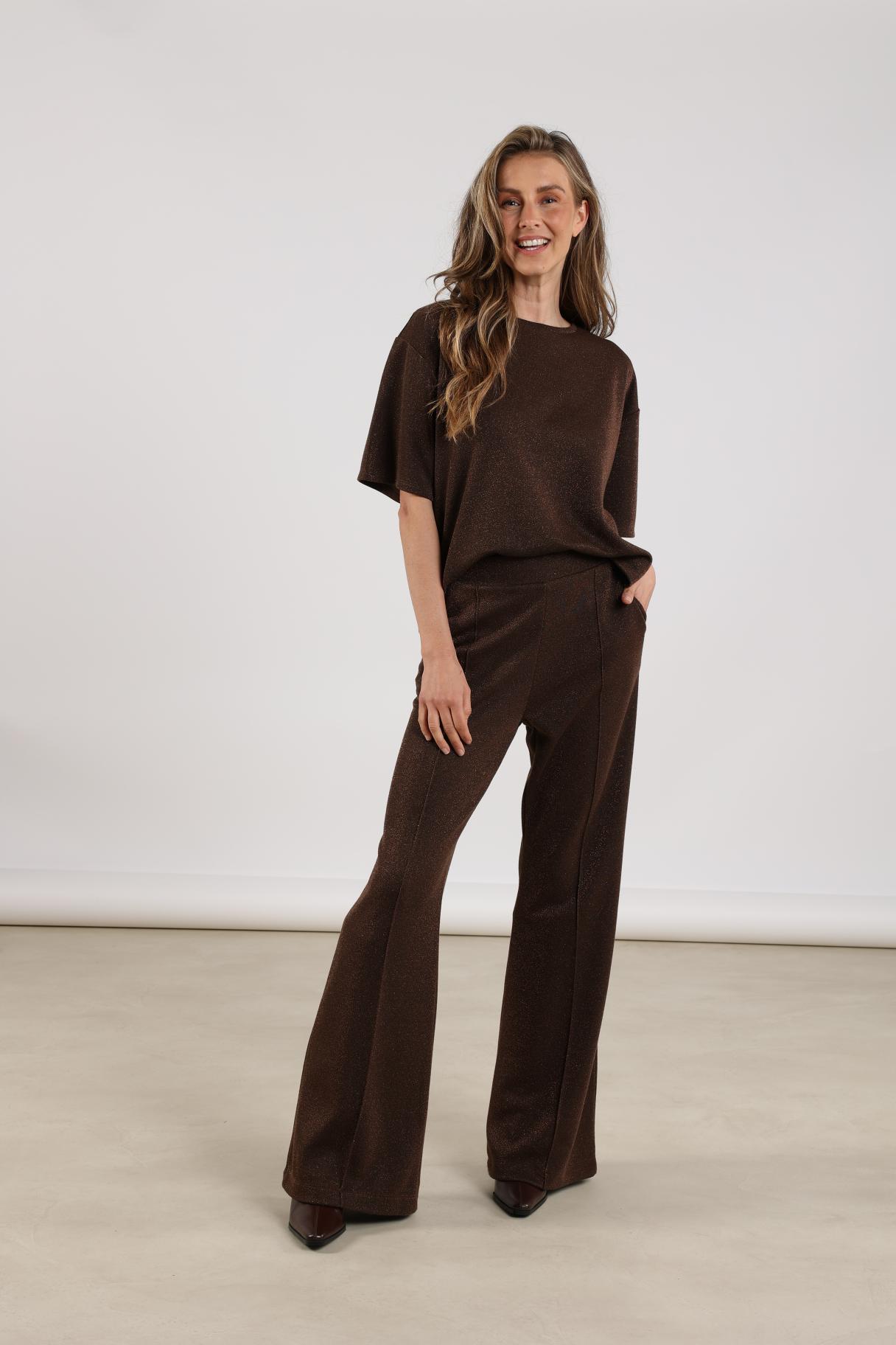 Hella Pants Lurex | Dark Chocolate