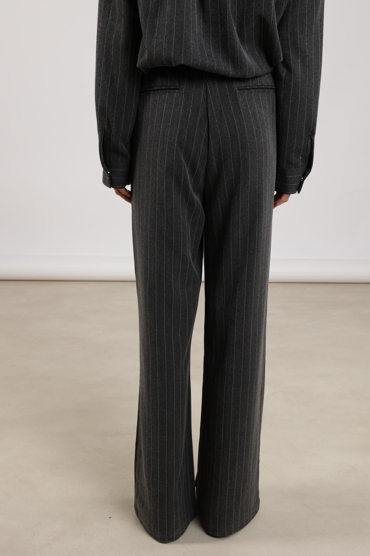 Fenna Pants Stripe Strass | Antracite