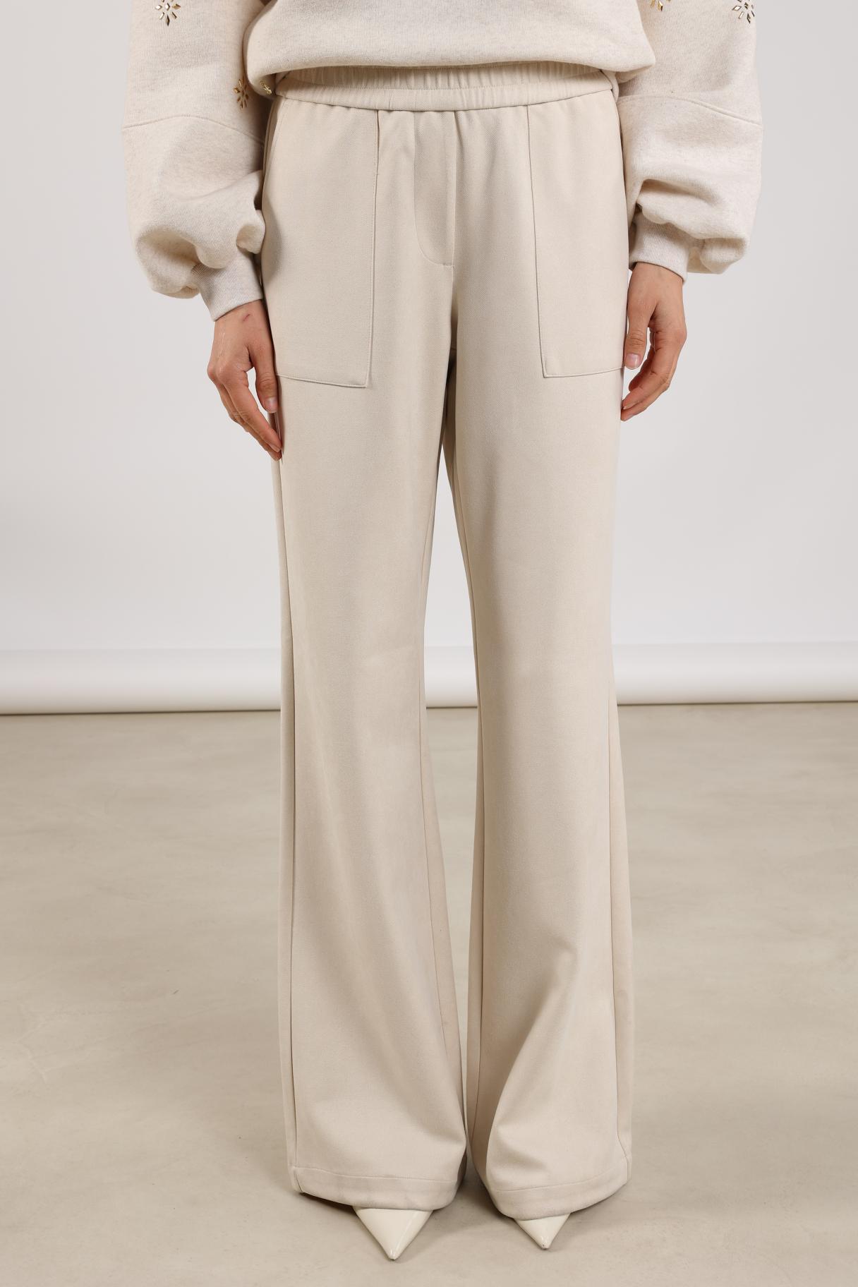 Trix Pants Suedine | Off White
