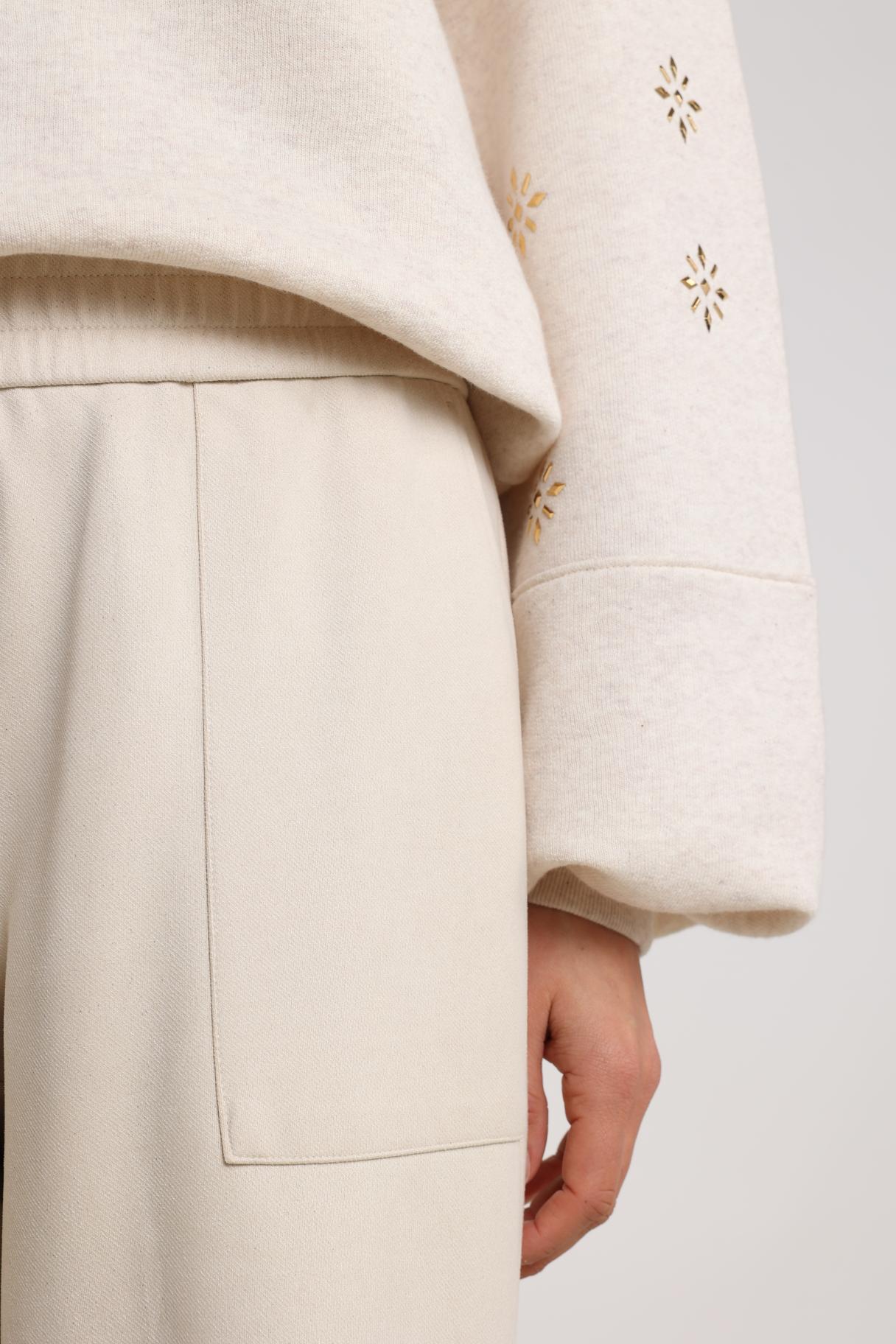 Trix Pants Suedine | Off White