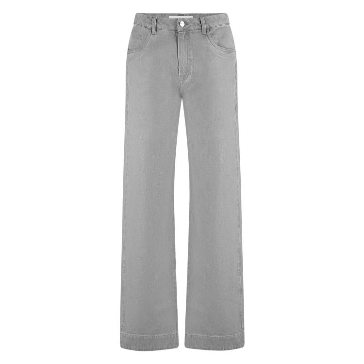 Abby Pants Denim Coating | Light grey