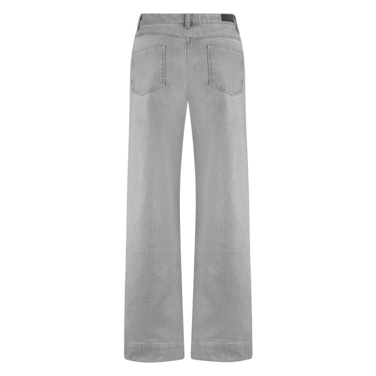 Abby Pants Denim Coating | Light grey