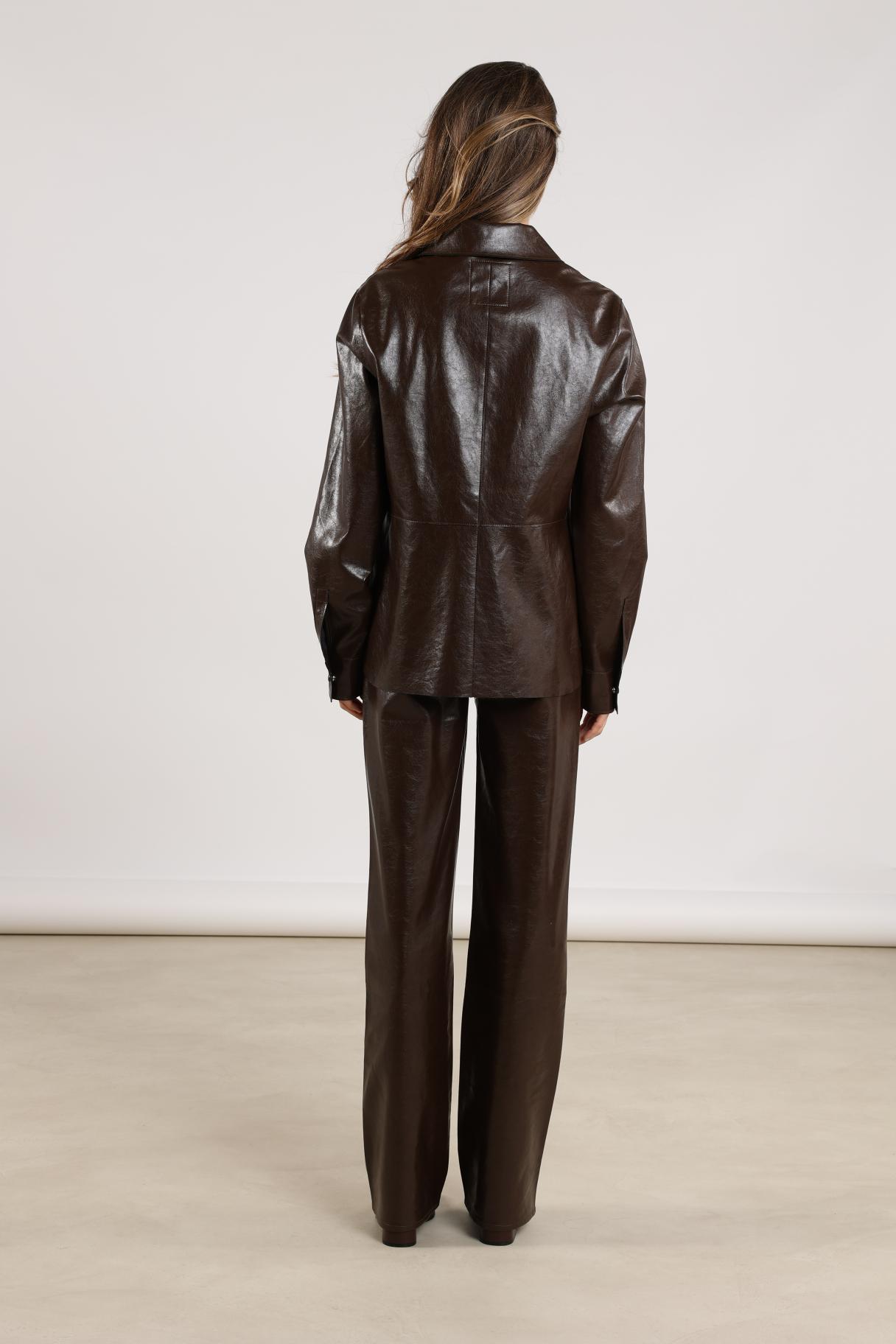 Patricia Pants PU | Dark Chocolate