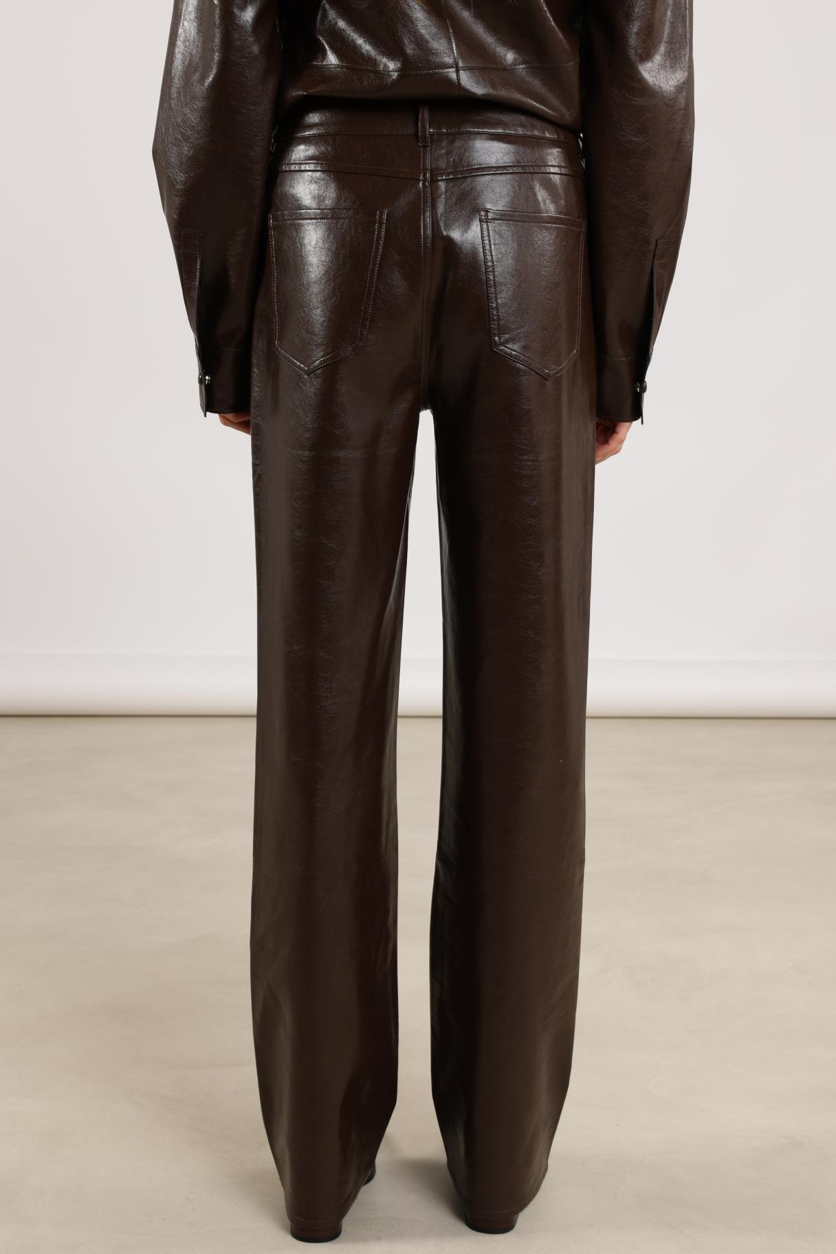 Patricia Pants PU | Dark Chocolate
