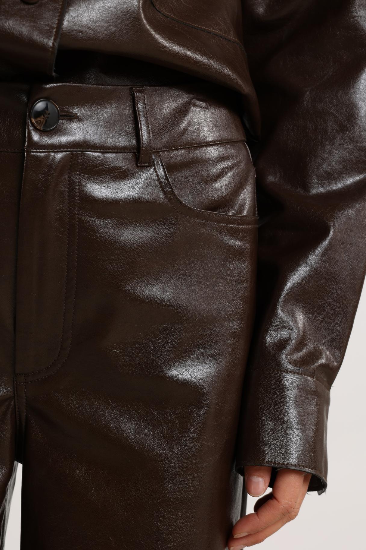 Patricia Pants PU | Dark Chocolate