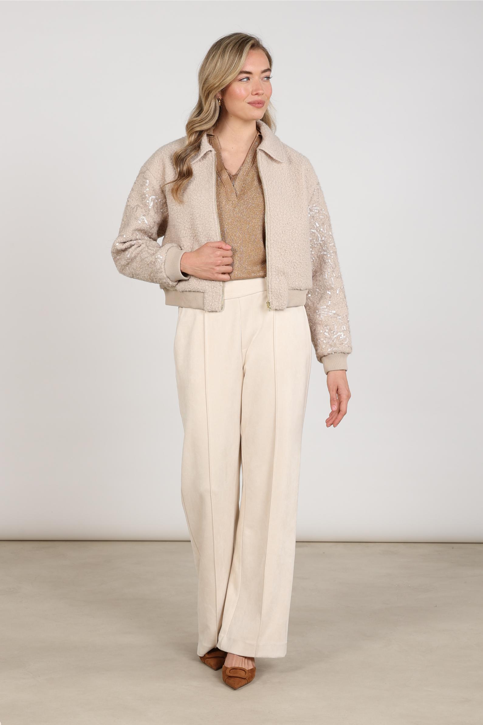 Jill Pants Suedine | Off White