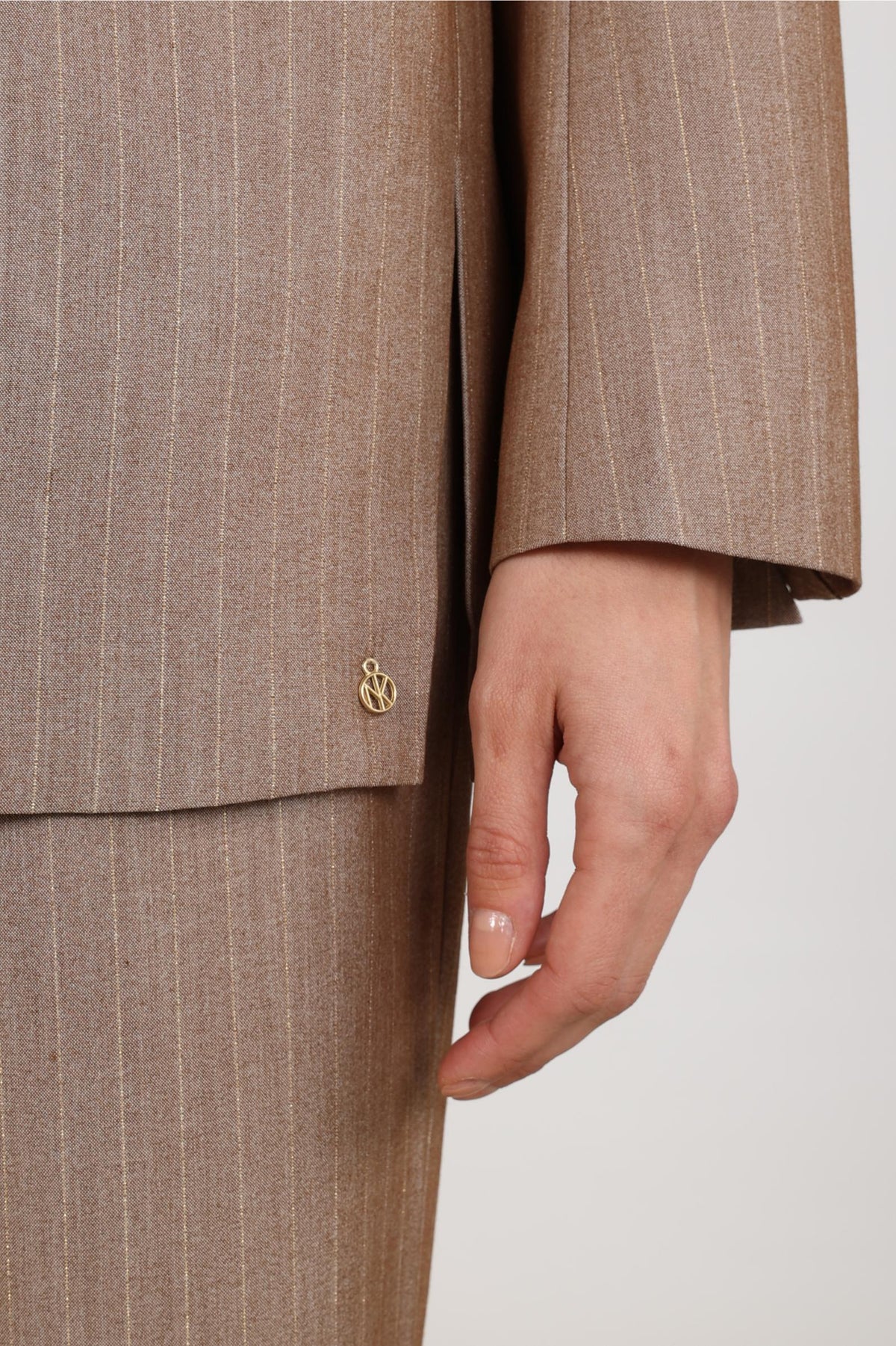 Doloris Blazer Streifen | Taupe