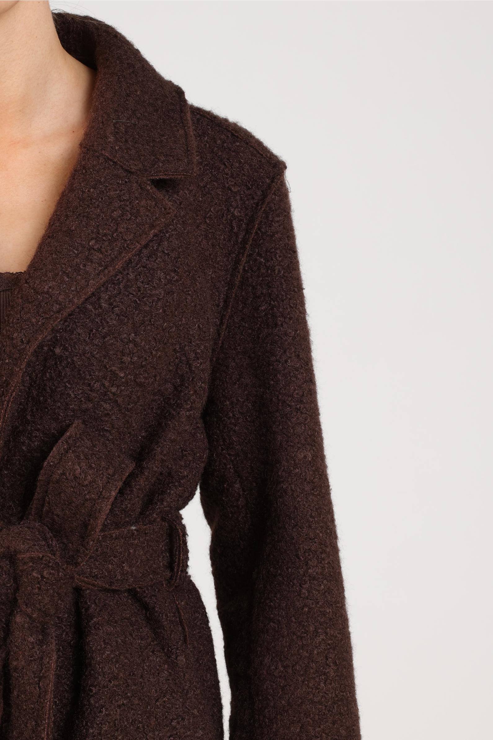 Mace Coat Boucle | Chocolate