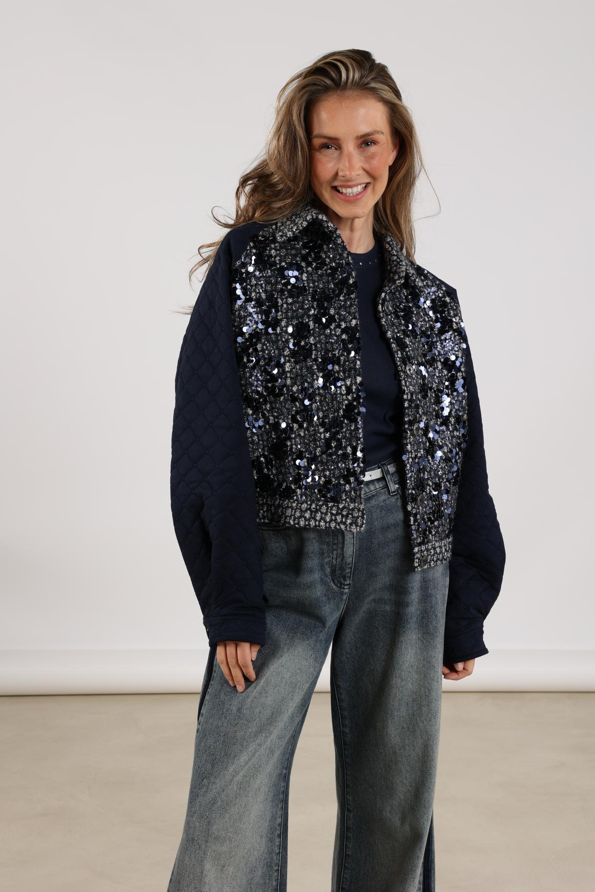 Milou Jacket Paillet | Navy