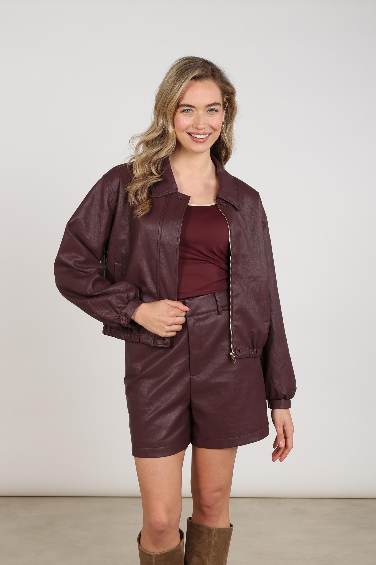 Dominique Jacket PU | Cherry