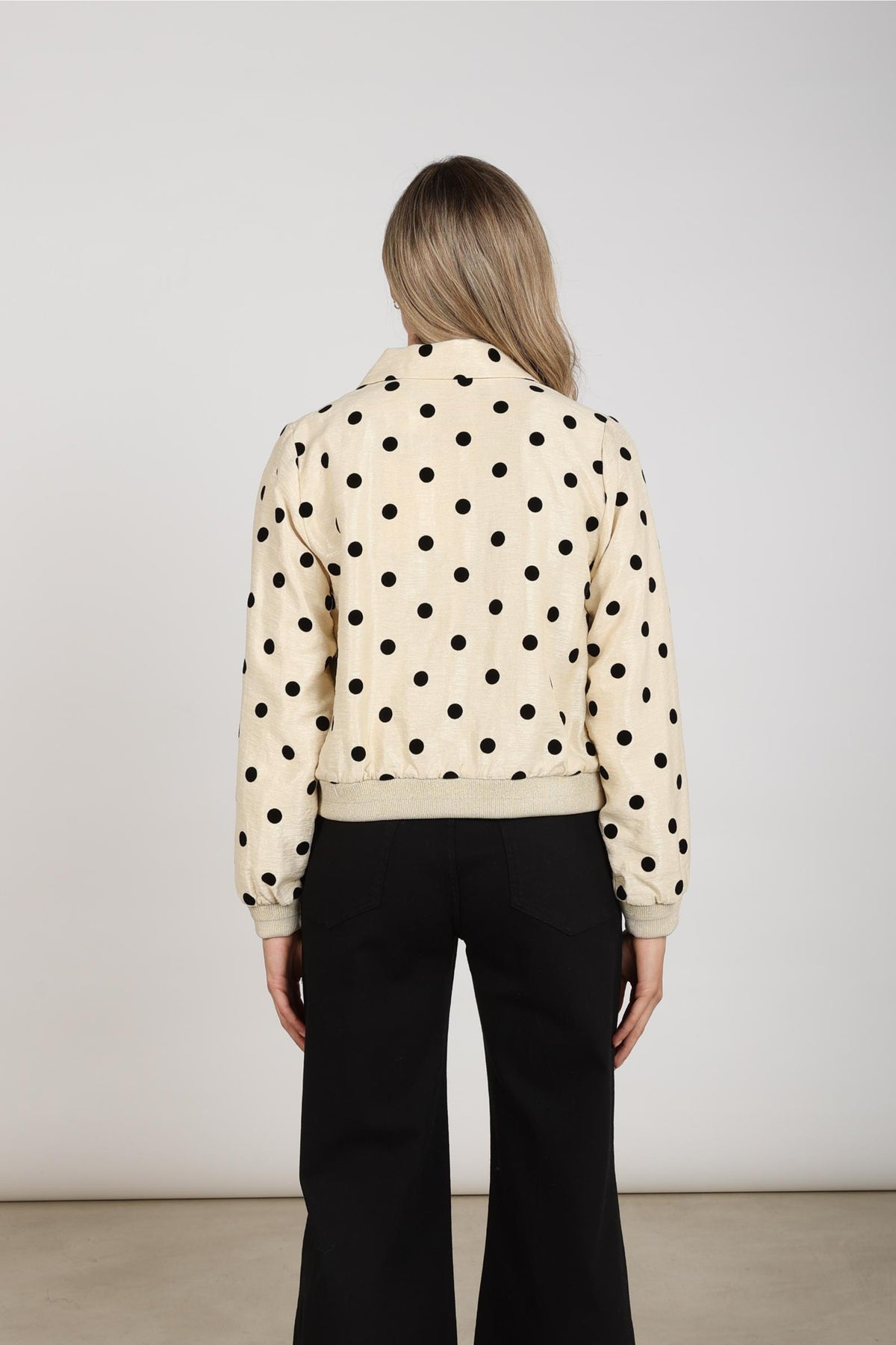 Noa Bomber Dots | Offwhite/Black