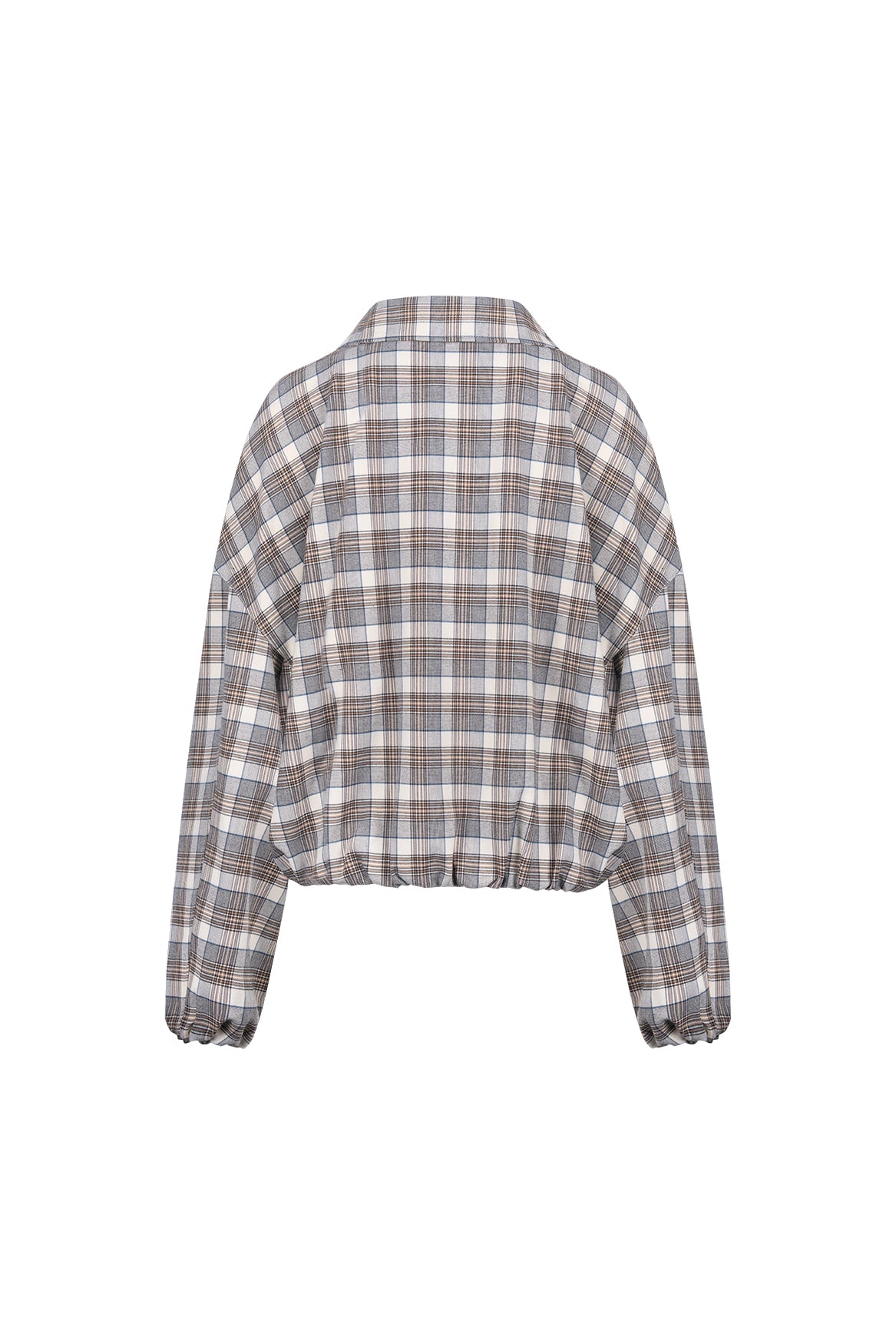 Dominique Jacket Check | Taupe/Offwhite