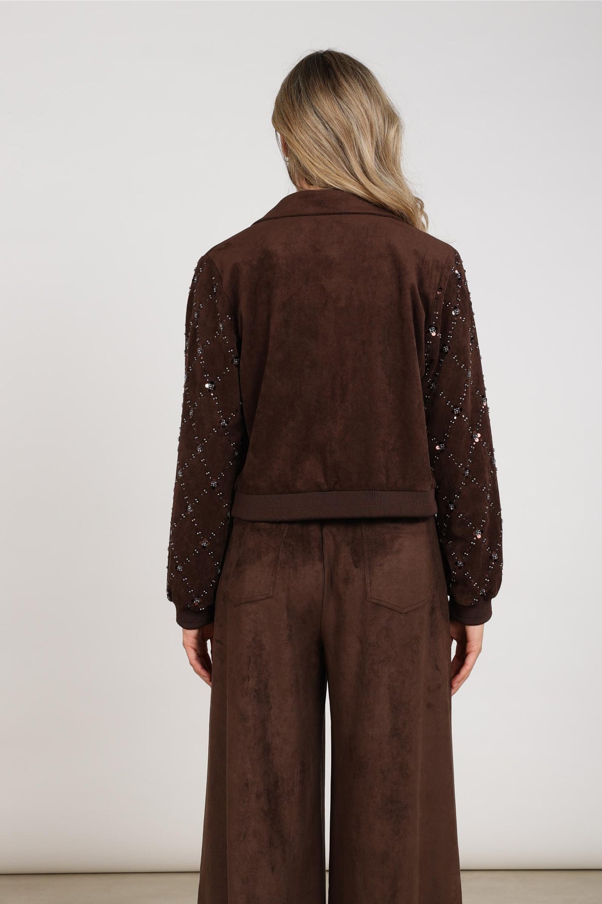 Daisy Bomber Suede | Chocolate